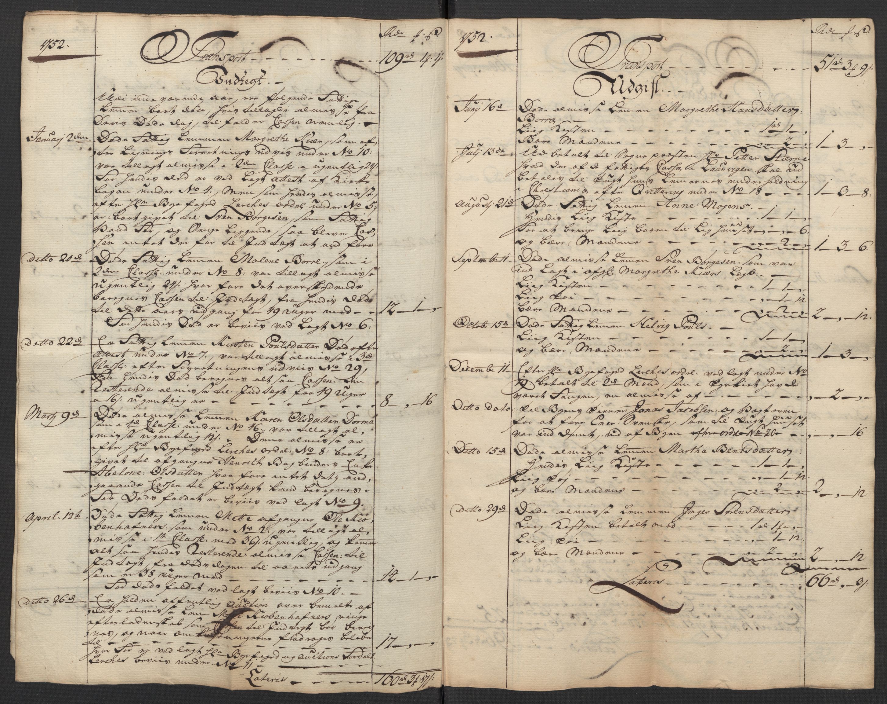 Kristiania tukthus, AV/SAO-A-10644/A/Ad/Adb/L0011: Innkomne skriv, rapporter og regnskap, 1742-1783, p. 77