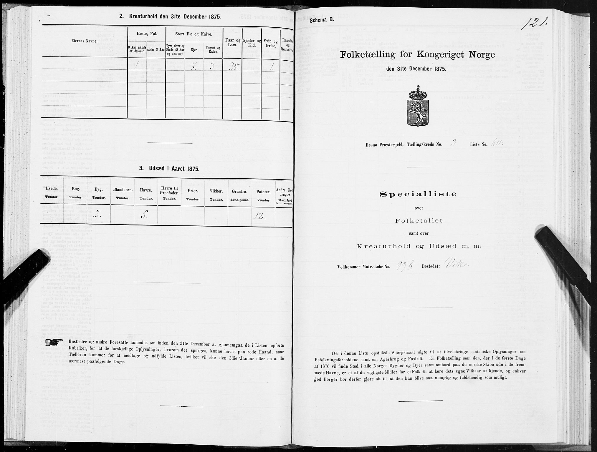 SAT, 1875 census for 1814P Brønnøy, 1875, p. 2121