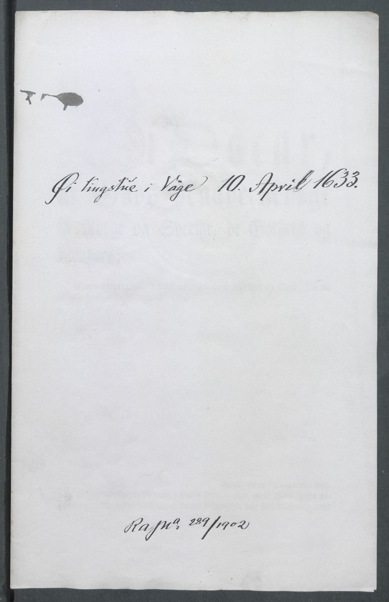 Riksarkivets diplomsamling, AV/RA-EA-5965/F02/L0144: Dokumenter, 1633, p. 29