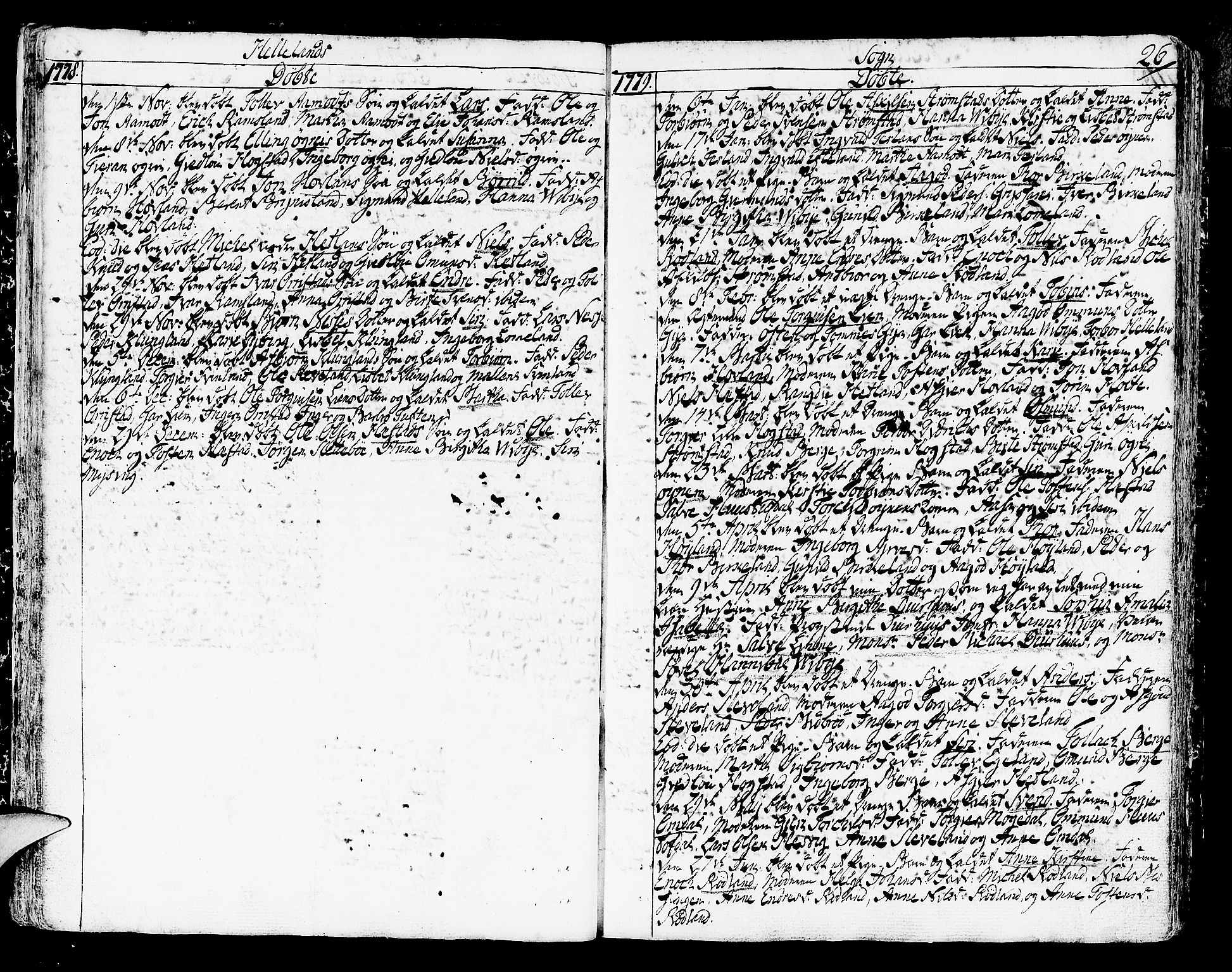 Helleland sokneprestkontor, SAST/A-101810: Parish register (official) no. A 2 /1, 1762-1791, p. 26