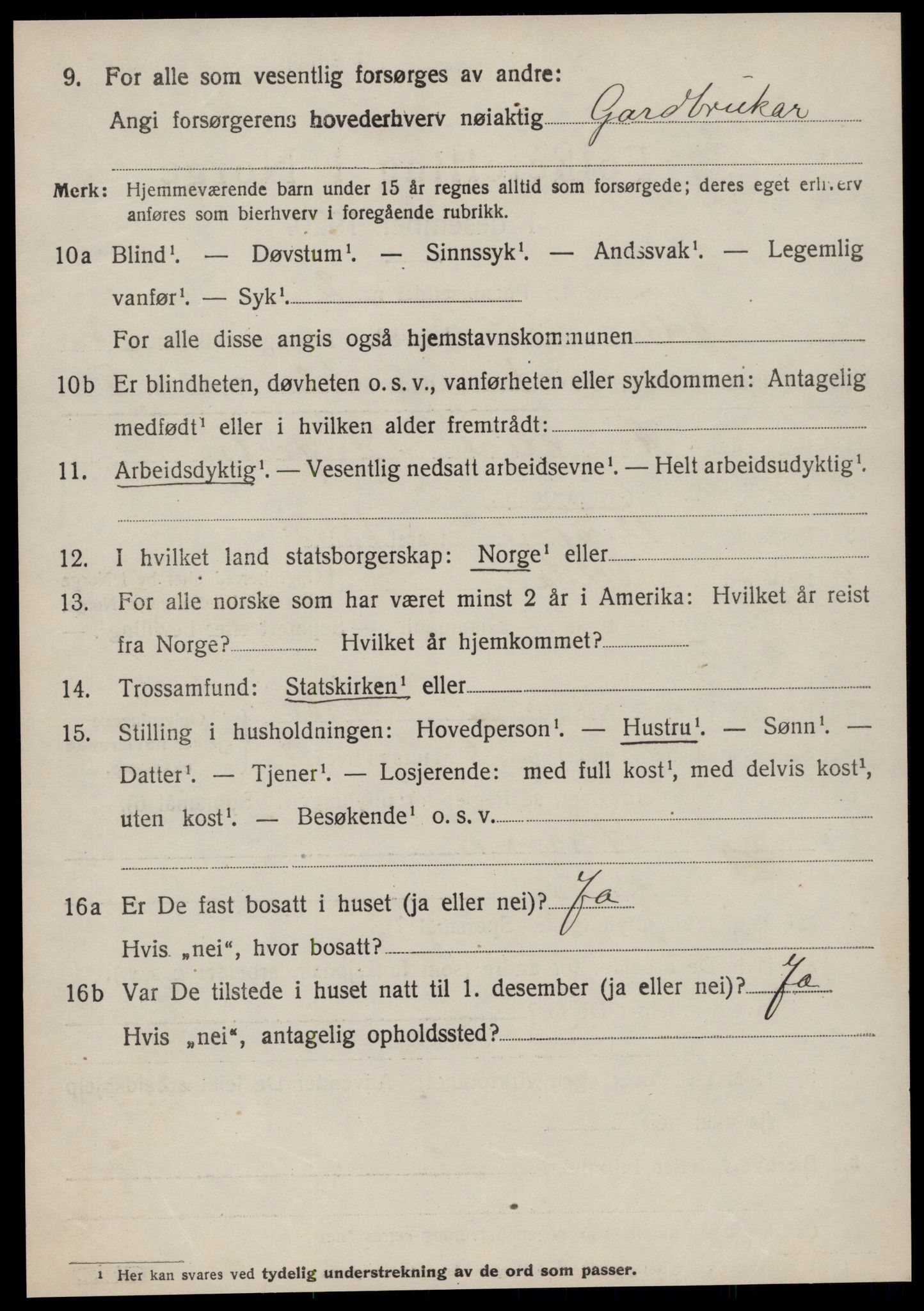 SAT, 1920 census for Volda, 1920, p. 8359