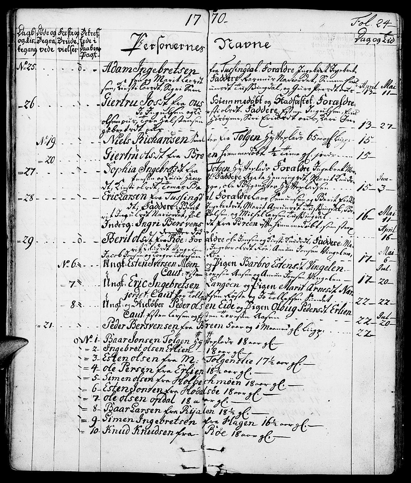 Tolga prestekontor, AV/SAH-PREST-062/K/L0002: Parish register (official) no. 2, 1768-1786, p. 24