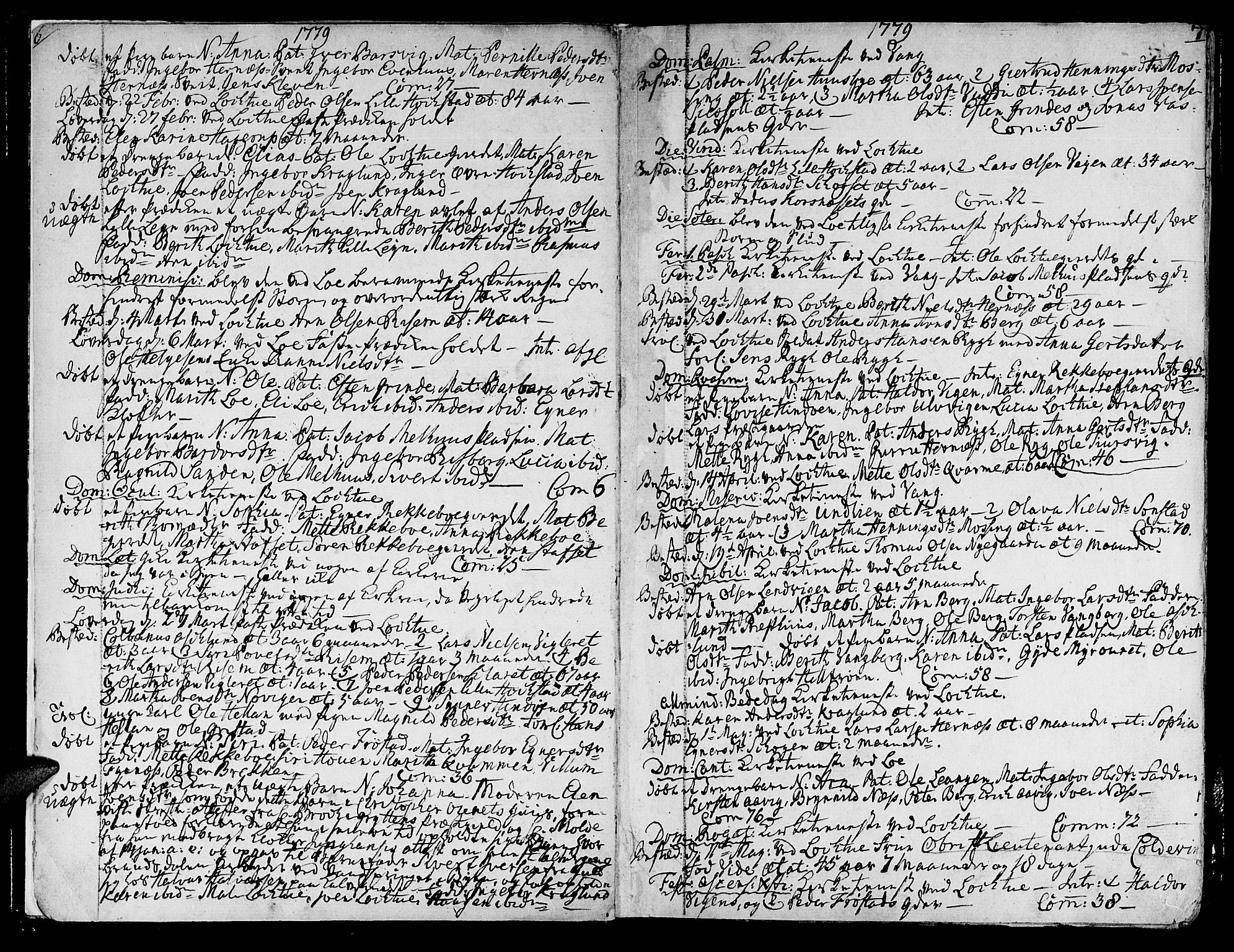 Ministerialprotokoller, klokkerbøker og fødselsregistre - Nord-Trøndelag, AV/SAT-A-1458/713/L0110: Parish register (official) no. 713A02, 1778-1811, p. 6-7