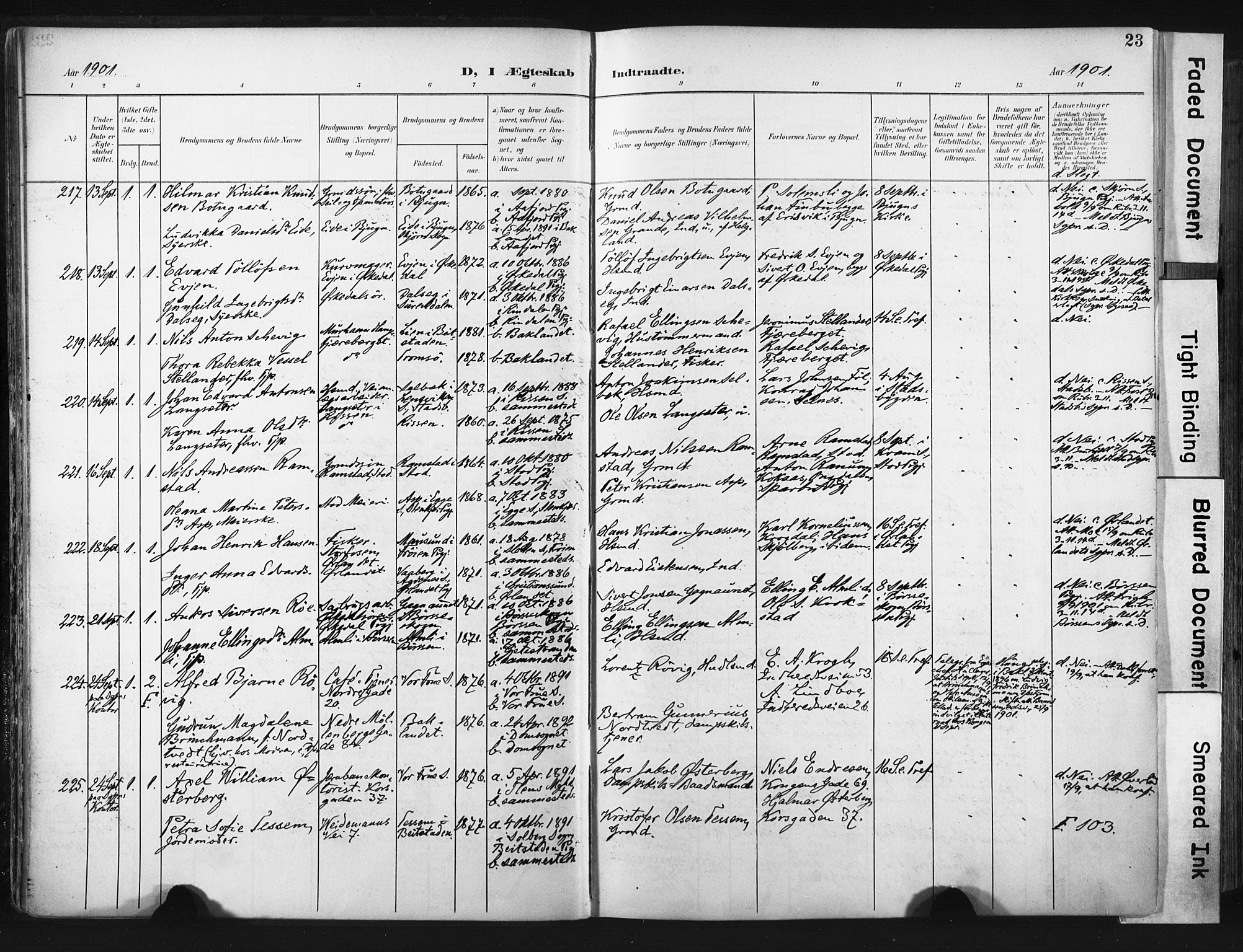 Ministerialprotokoller, klokkerbøker og fødselsregistre - Sør-Trøndelag, AV/SAT-A-1456/604/L0201: Parish register (official) no. 604A21, 1901-1911, p. 23