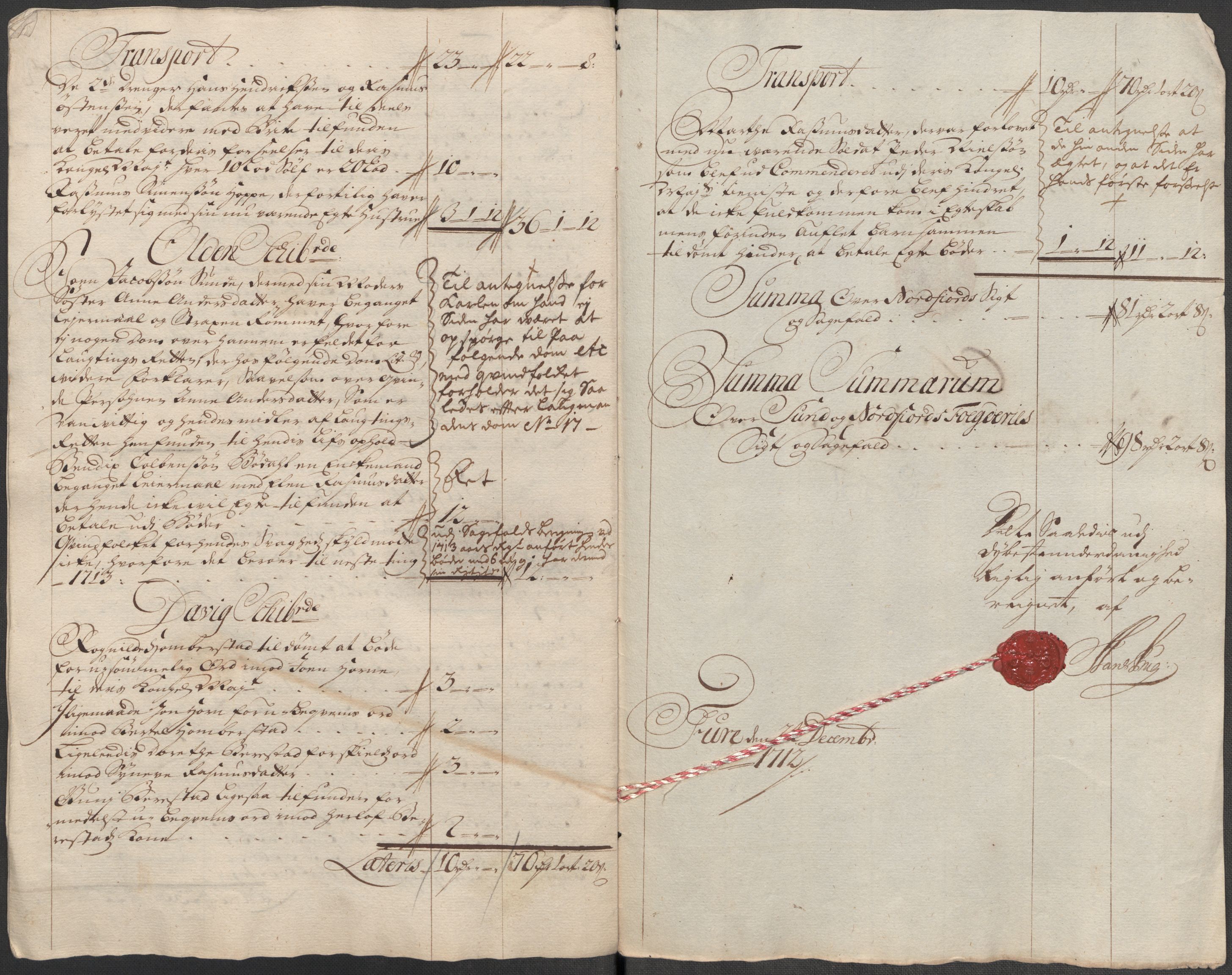 Rentekammeret inntil 1814, Reviderte regnskaper, Fogderegnskap, RA/EA-4092/R53/L3435: Fogderegnskap Sunn- og Nordfjord, 1712, p. 187