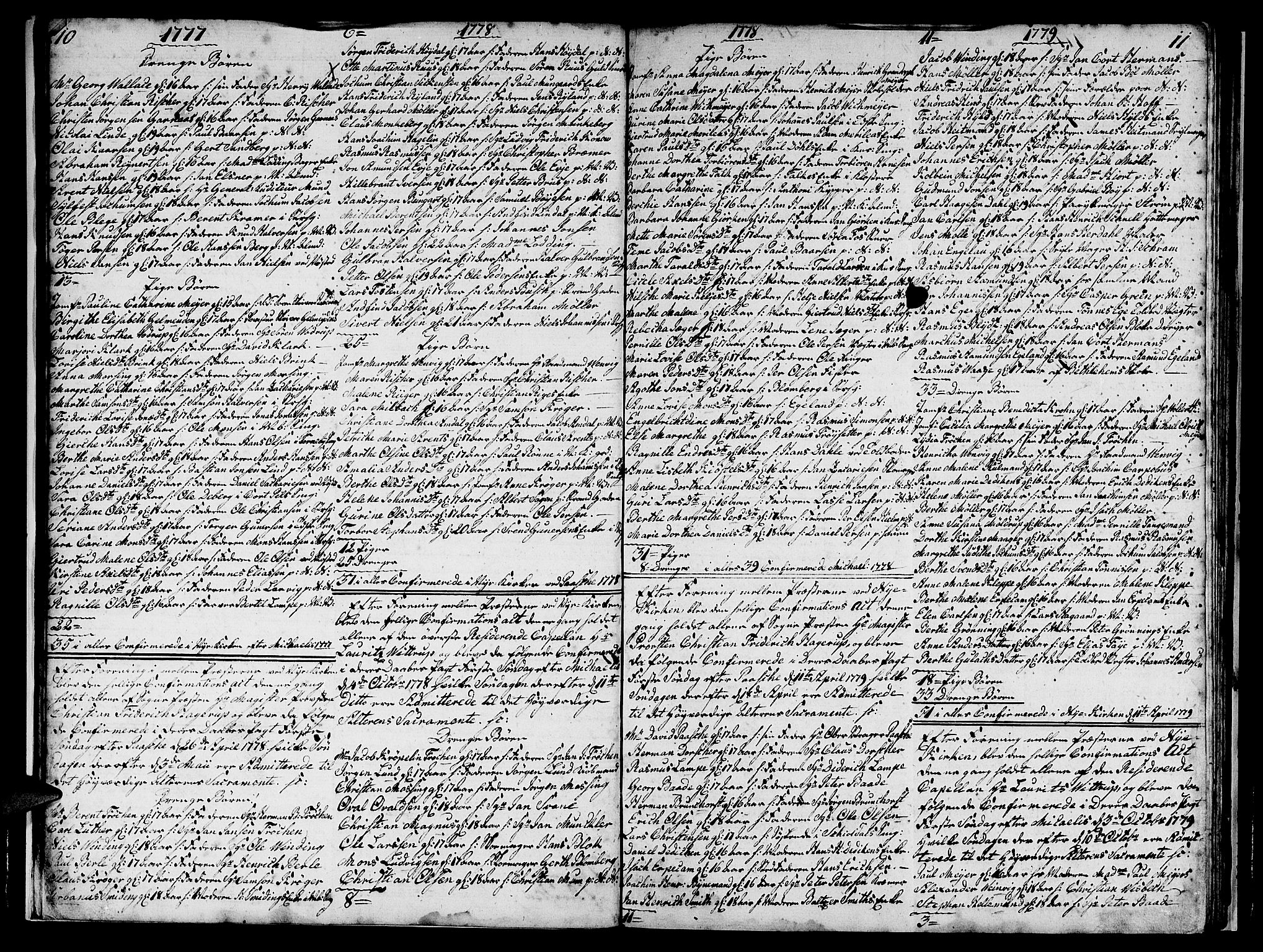 Nykirken Sokneprestembete, SAB/A-77101/H/Hab: Parish register (copy) no. A 1, 1770-1821, p. 10-11