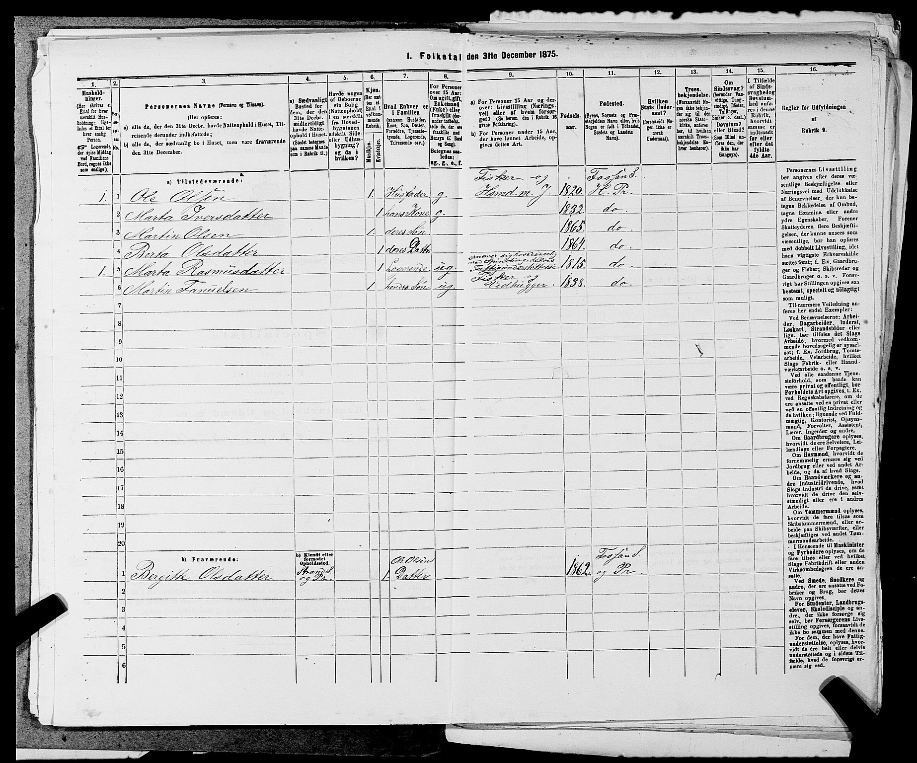 SAST, 1875 census for 1128P Høgsfjord, 1875, p. 76