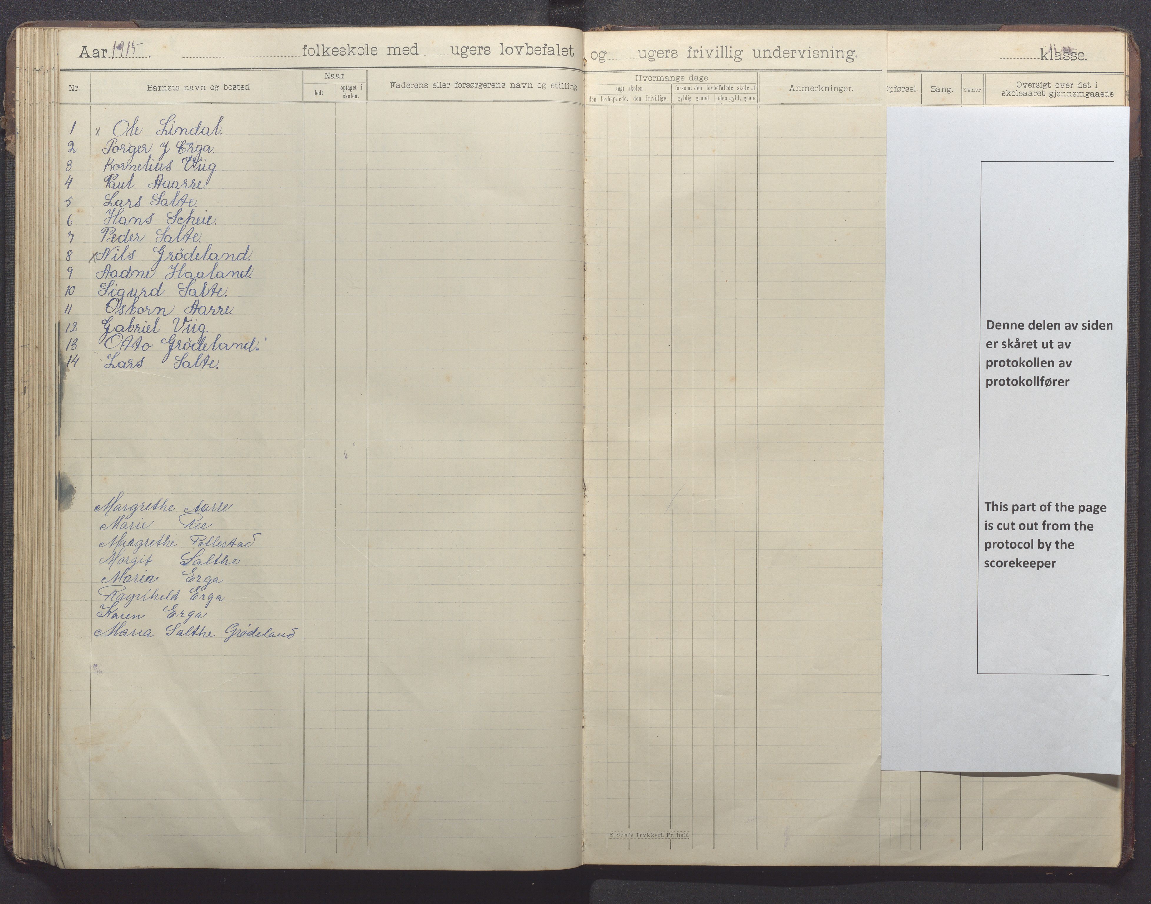 Klepp kommune - Pollestad skule, IKAR/K-100295/H/L0002: Skoleprotokoll, 1901-1916, p. 84