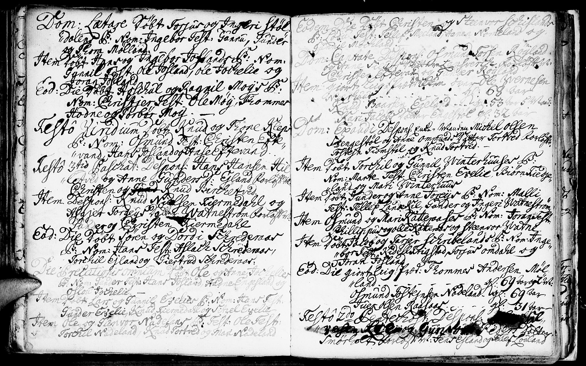 Evje sokneprestkontor, AV/SAK-1111-0008/F/Fa/Fac/L0001: Parish register (official) no. A 1, 1705-1764, p. 293-294