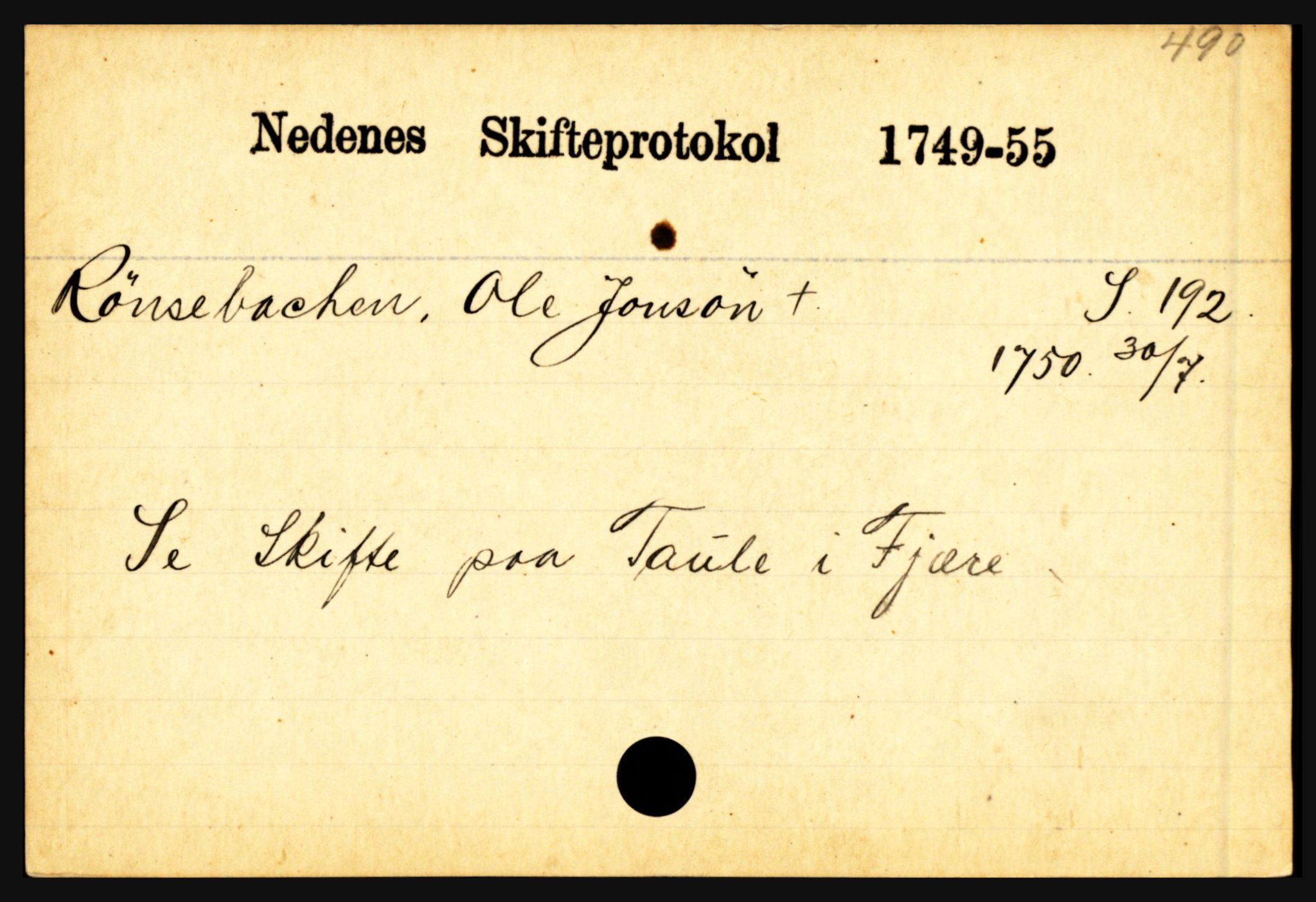 Nedenes sorenskriveri før 1824, AV/SAK-1221-0007/H, p. 25059