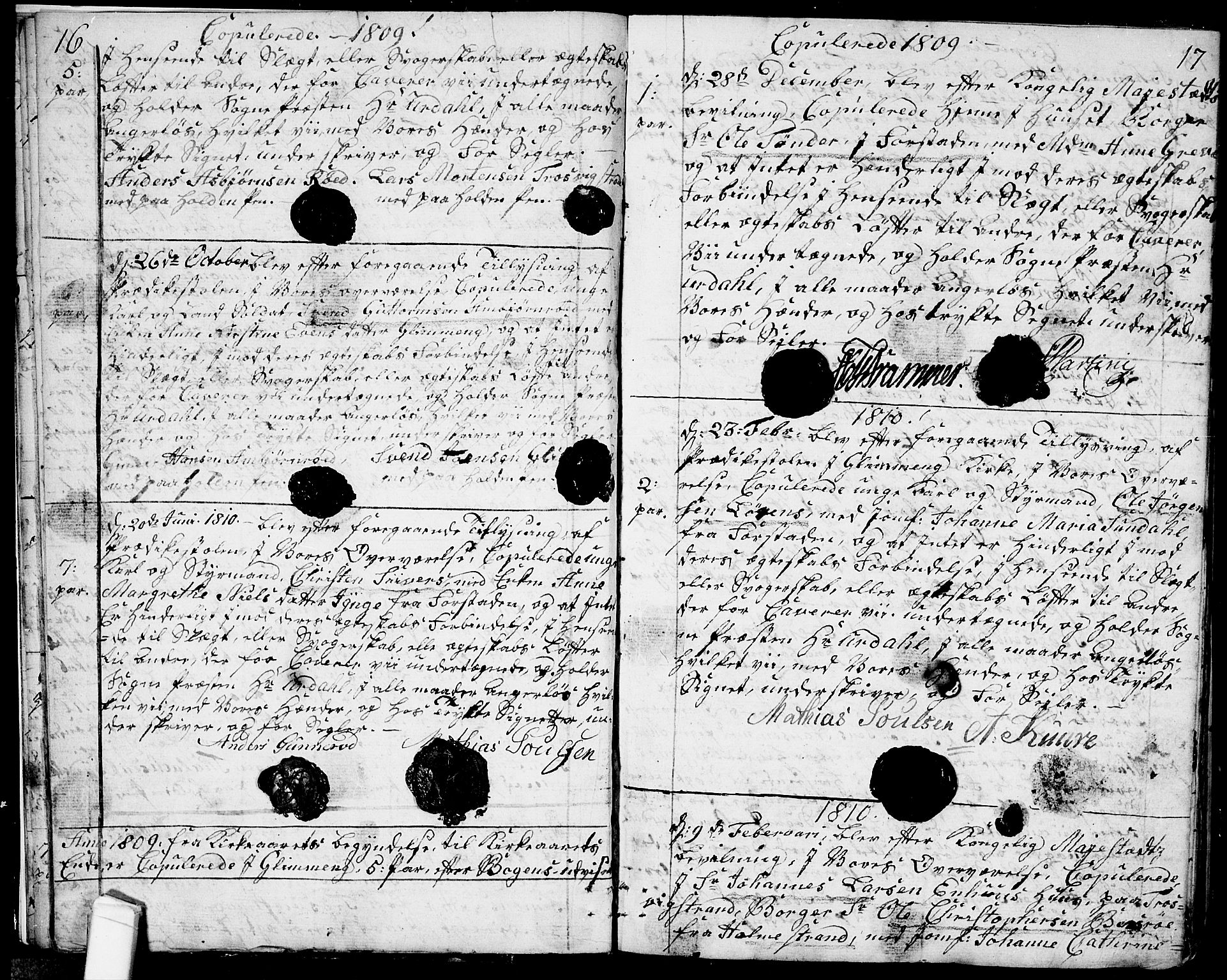 Glemmen prestekontor Kirkebøker, SAO/A-10908/F/Fa/L0003: Parish register (official) no. 3, 1803-1815, p. 16-17
