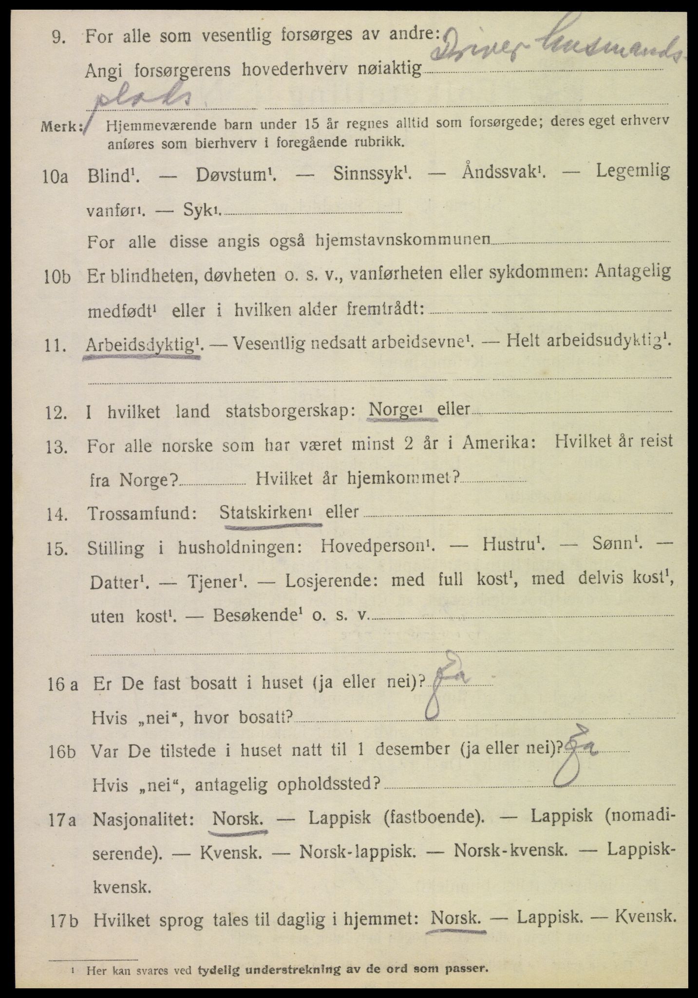 SAT, 1920 census for Alstahaug, 1920, p. 1244