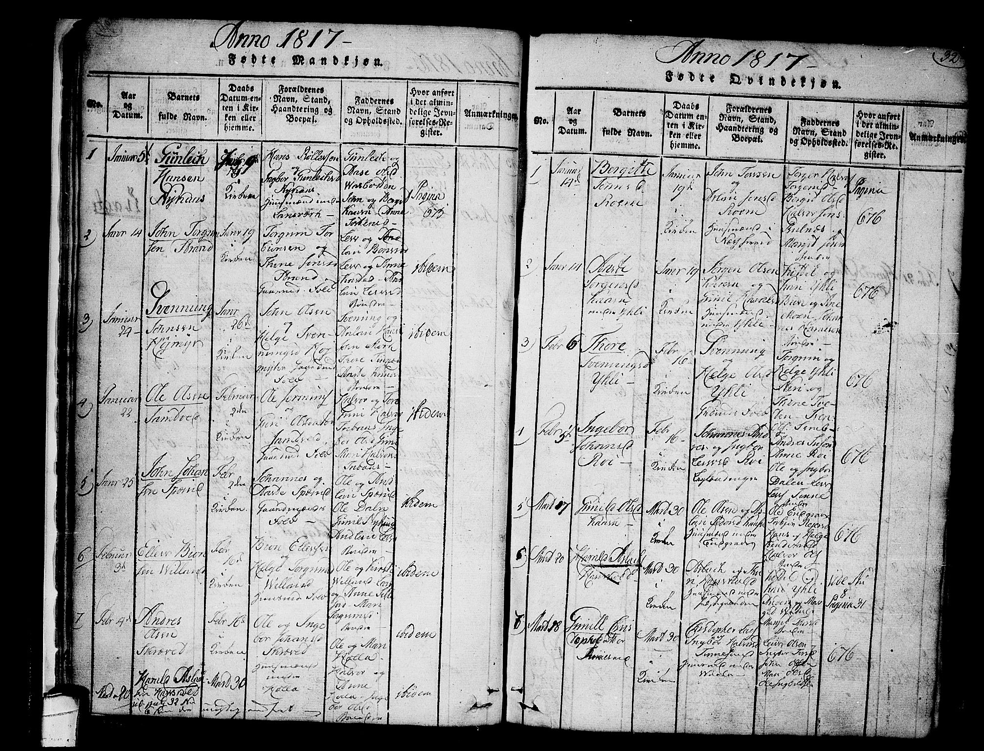 Heddal kirkebøker, SAKO/A-268/F/Fa/L0005: Parish register (official) no. I 5, 1814-1837, p. 31-32
