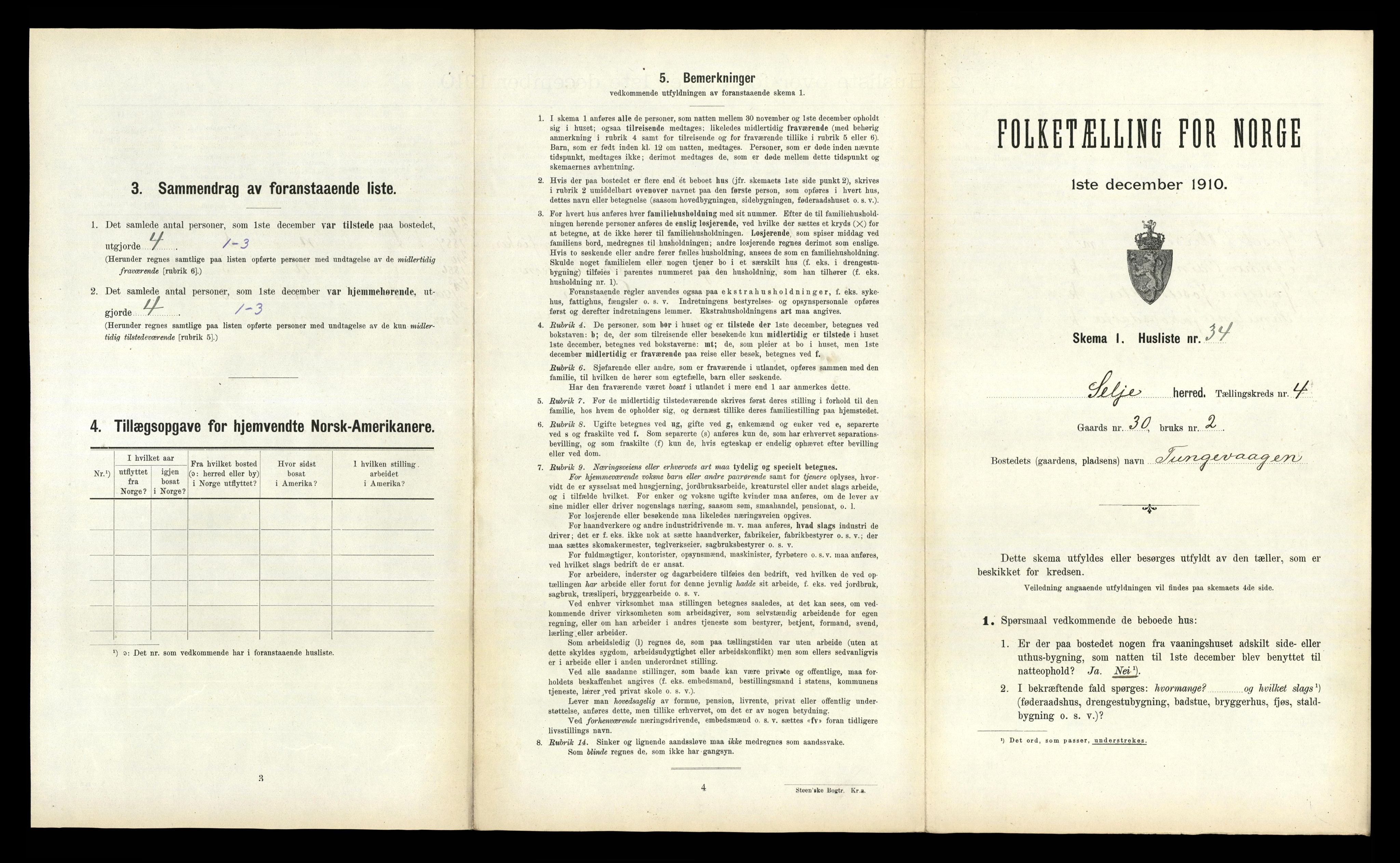 RA, 1910 census for Selje, 1910, p. 388