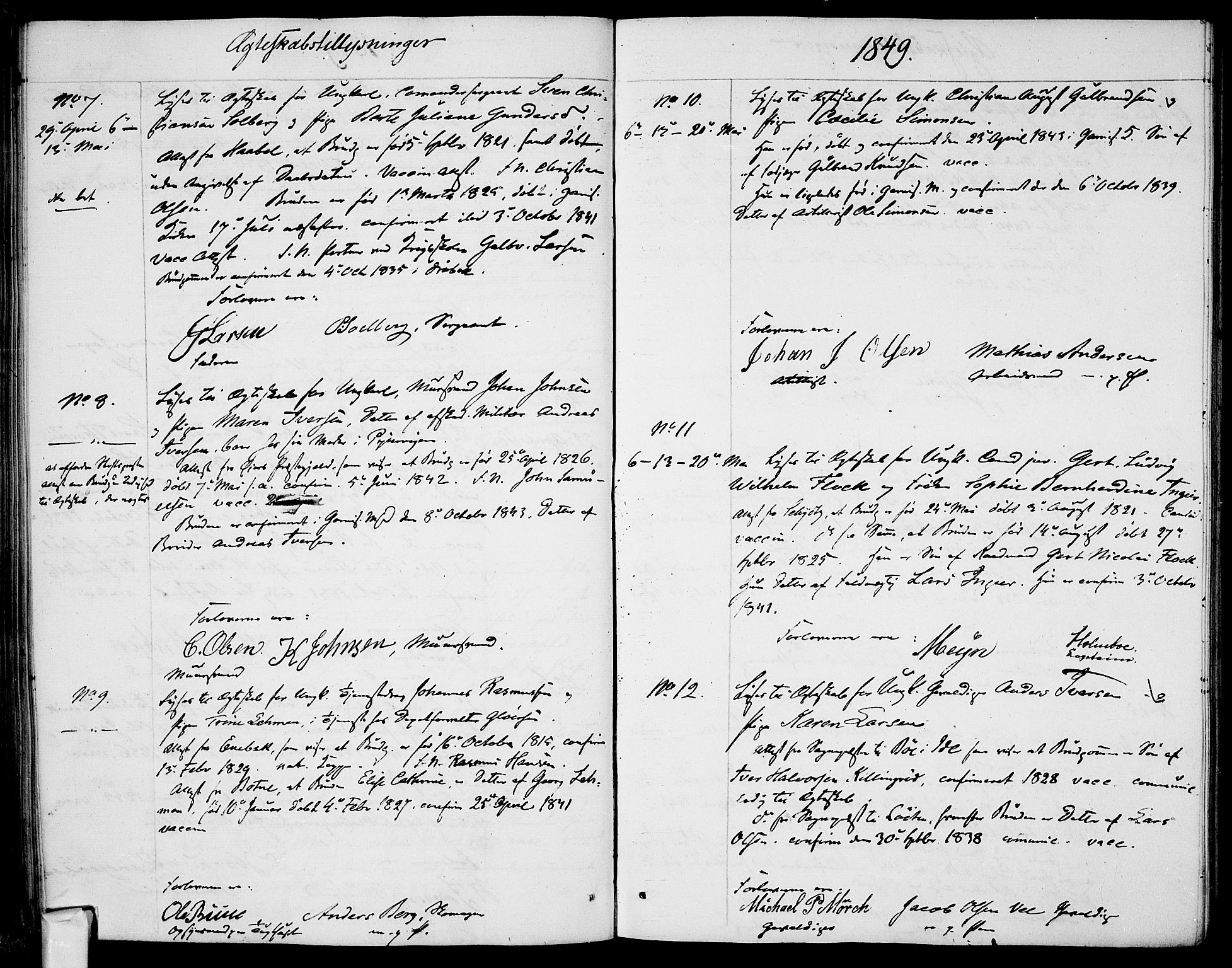 Garnisonsmenigheten Kirkebøker, AV/SAO-A-10846/H/Ha/L0005: Banns register no. I 5, 1844-1856