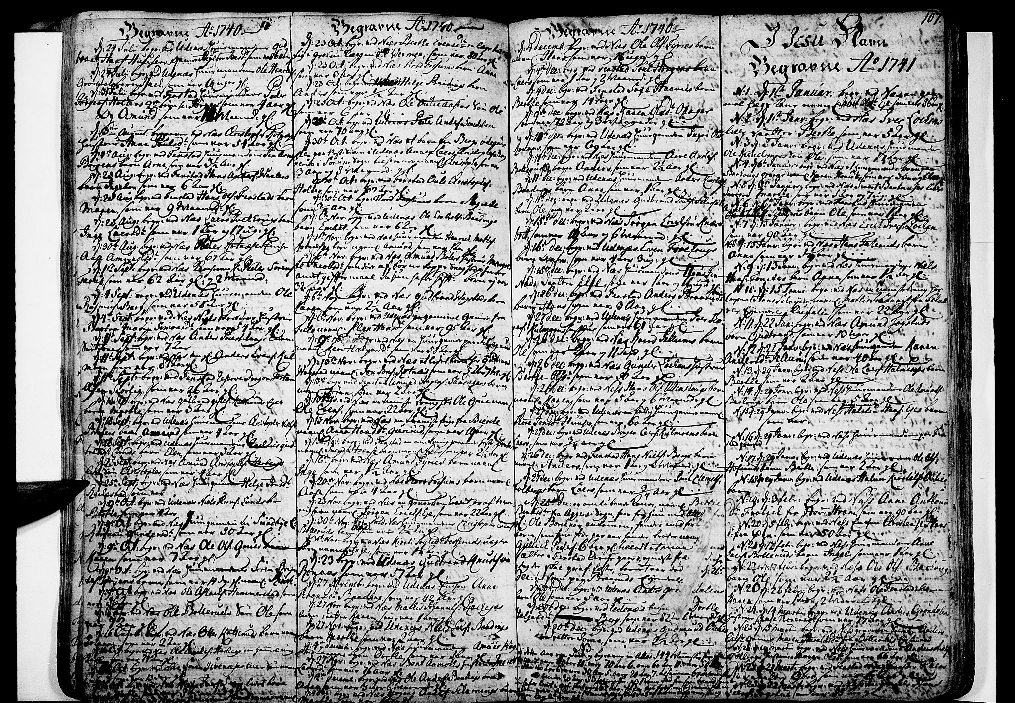 Nes prestekontor Kirkebøker, SAO/A-10410/F/Fa/L0003: Parish register (official) no. I 3, 1734-1781, p. 107