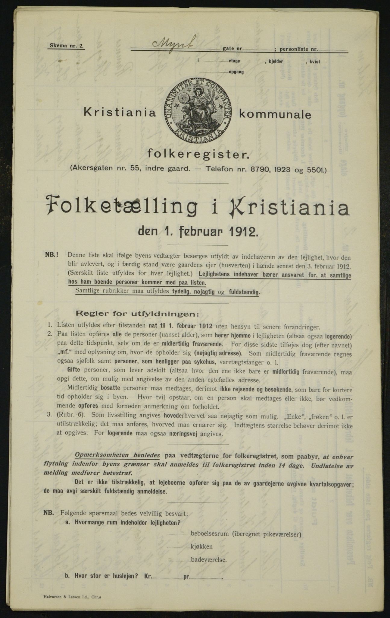 OBA, Municipal Census 1912 for Kristiania, 1912, p. 68869