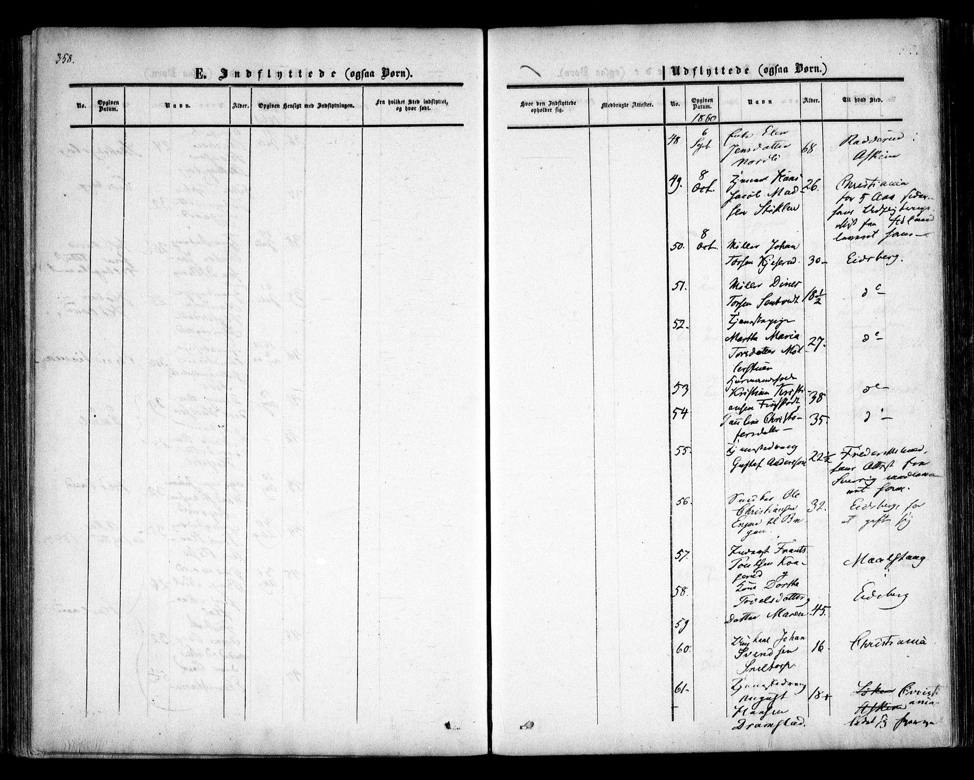 Trøgstad prestekontor Kirkebøker, SAO/A-10925/F/Fa/L0008.b: Parish register (official) no. I 8B, 1855-1864, p. 358