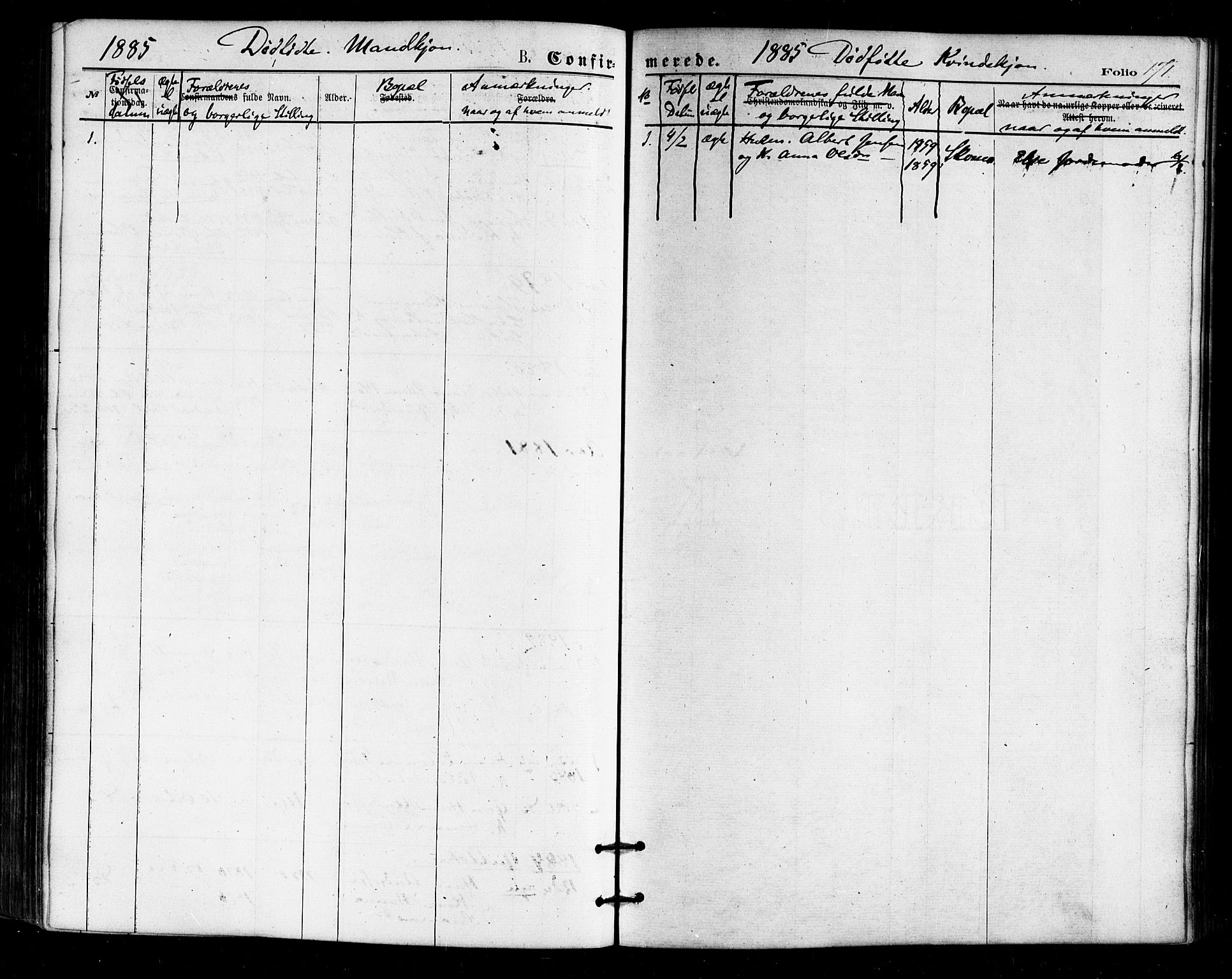 Ministerialprotokoller, klokkerbøker og fødselsregistre - Nordland, SAT/A-1459/813/L0199: Parish register (official) no. 813A09, 1875-1885, p. 171
