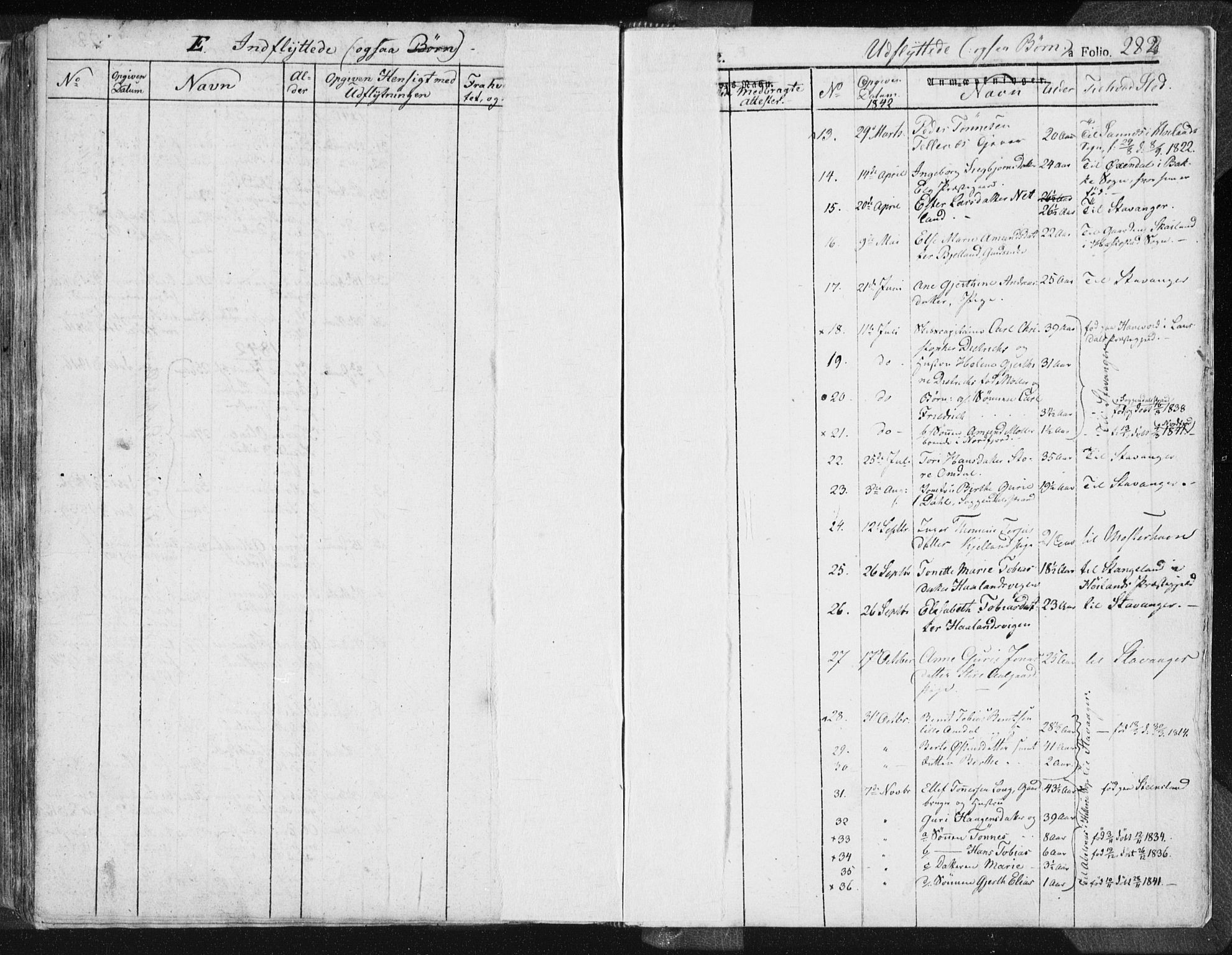 Sokndal sokneprestkontor, AV/SAST-A-101808: Parish register (official) no. A 7.1, 1826-1842, p. 282