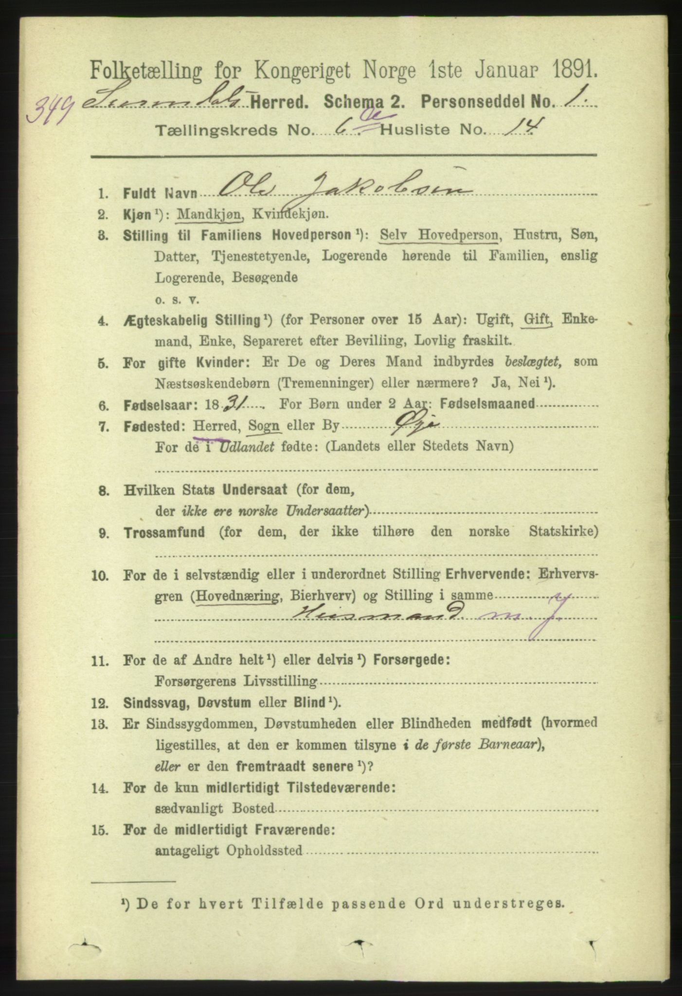 RA, 1891 census for 1566 Surnadal, 1891, p. 1747