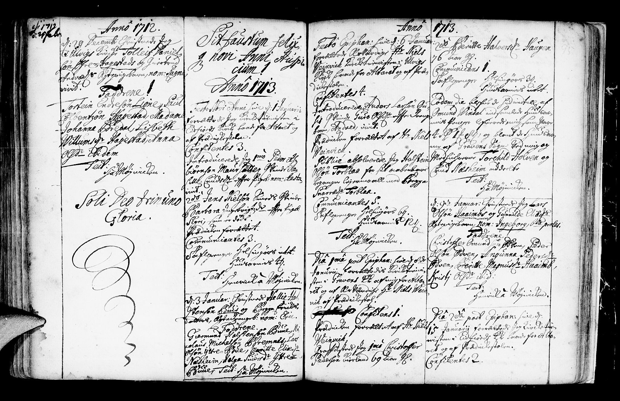 Ulvik sokneprestembete, SAB/A-78801/H/Haa: Parish register (official) no.  A 3, 1706-1715, p. 95