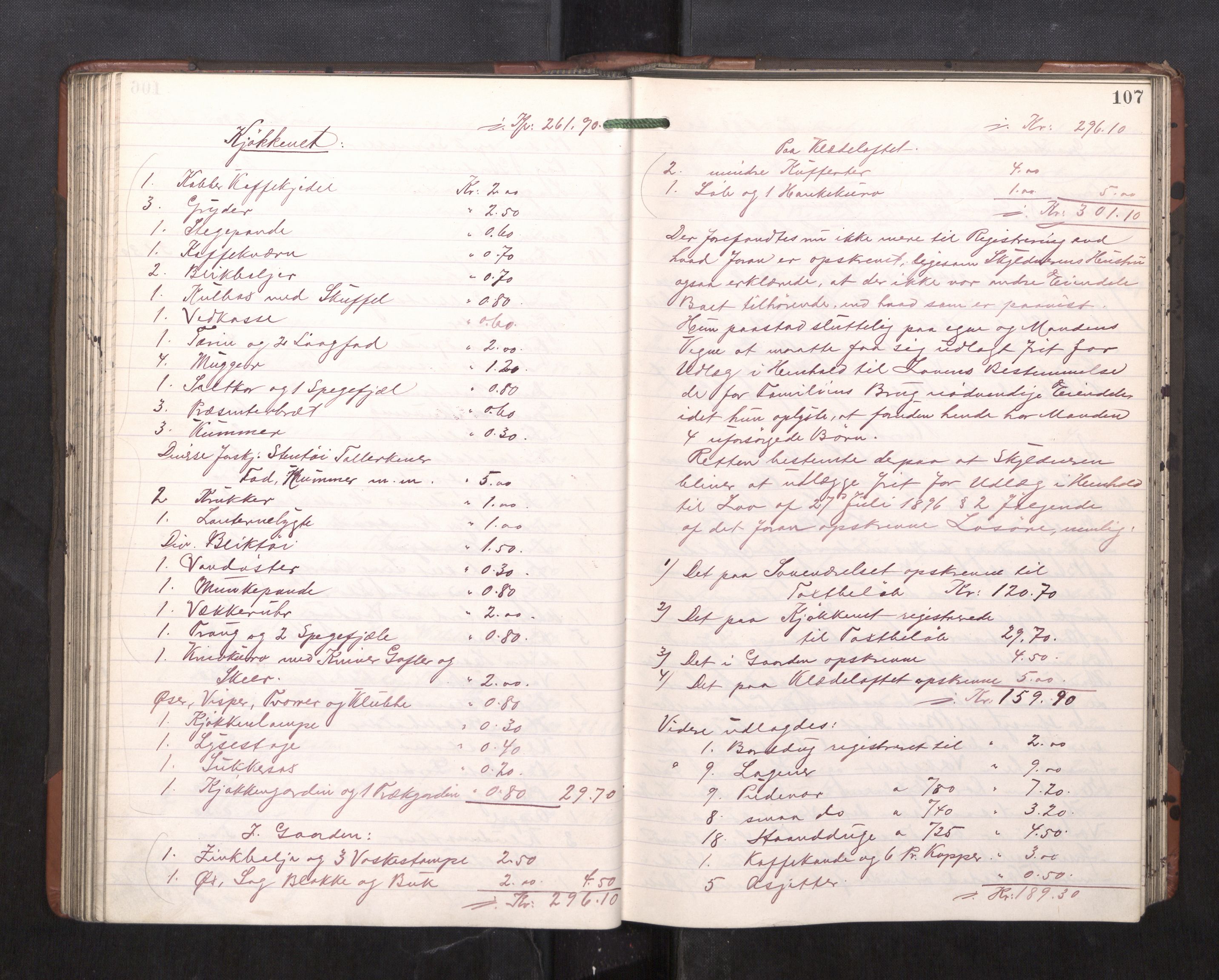 Trondheim byfogd, AV/SAT-A-0003/1/3/3C/L0023: Skifteregistreringsprotokoll - 11/2-15/5. (u/ register), 1905-1907, p. 107