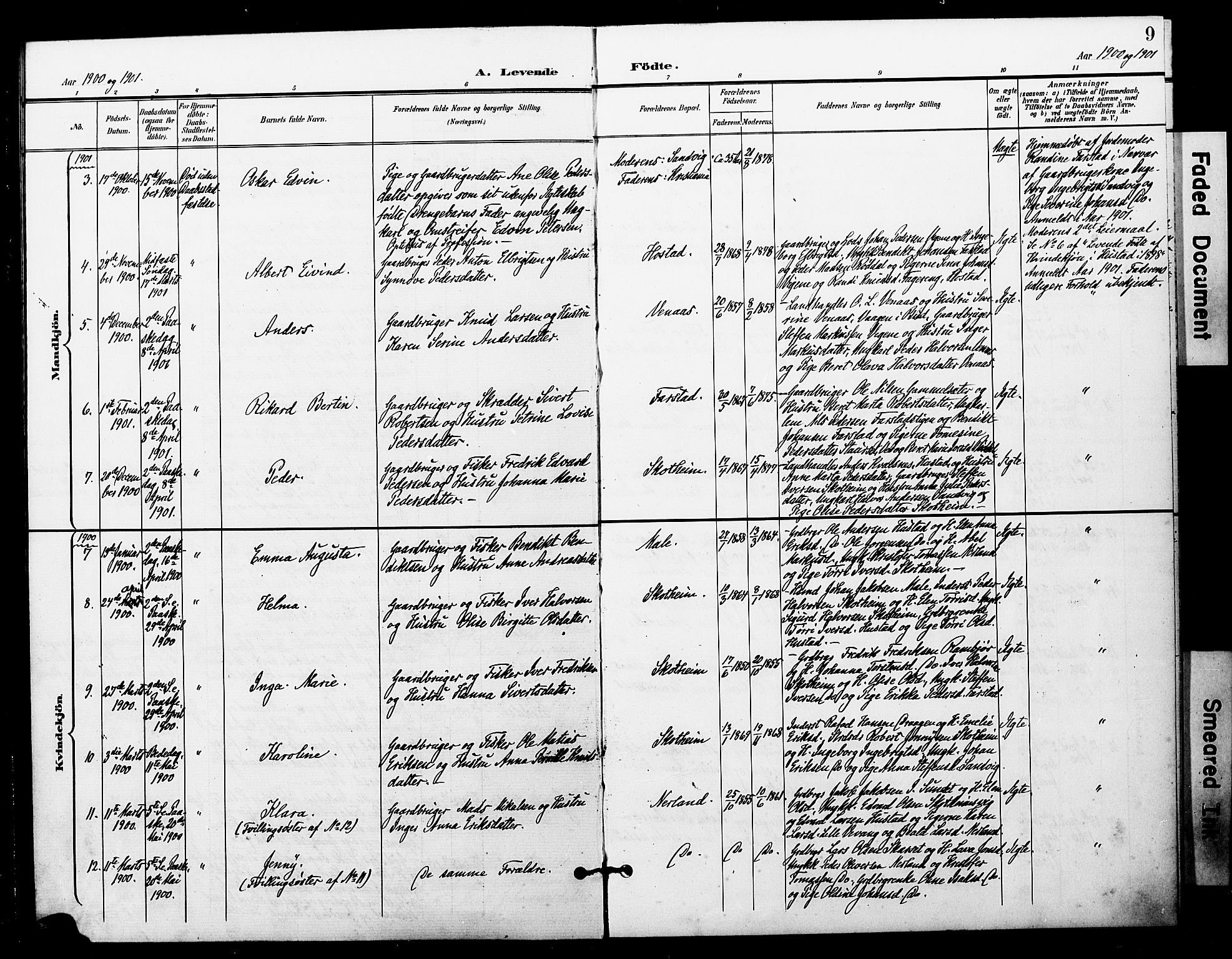 Ministerialprotokoller, klokkerbøker og fødselsregistre - Møre og Romsdal, AV/SAT-A-1454/567/L0779: Parish register (official) no. 567A02, 1898-1902, p. 9
