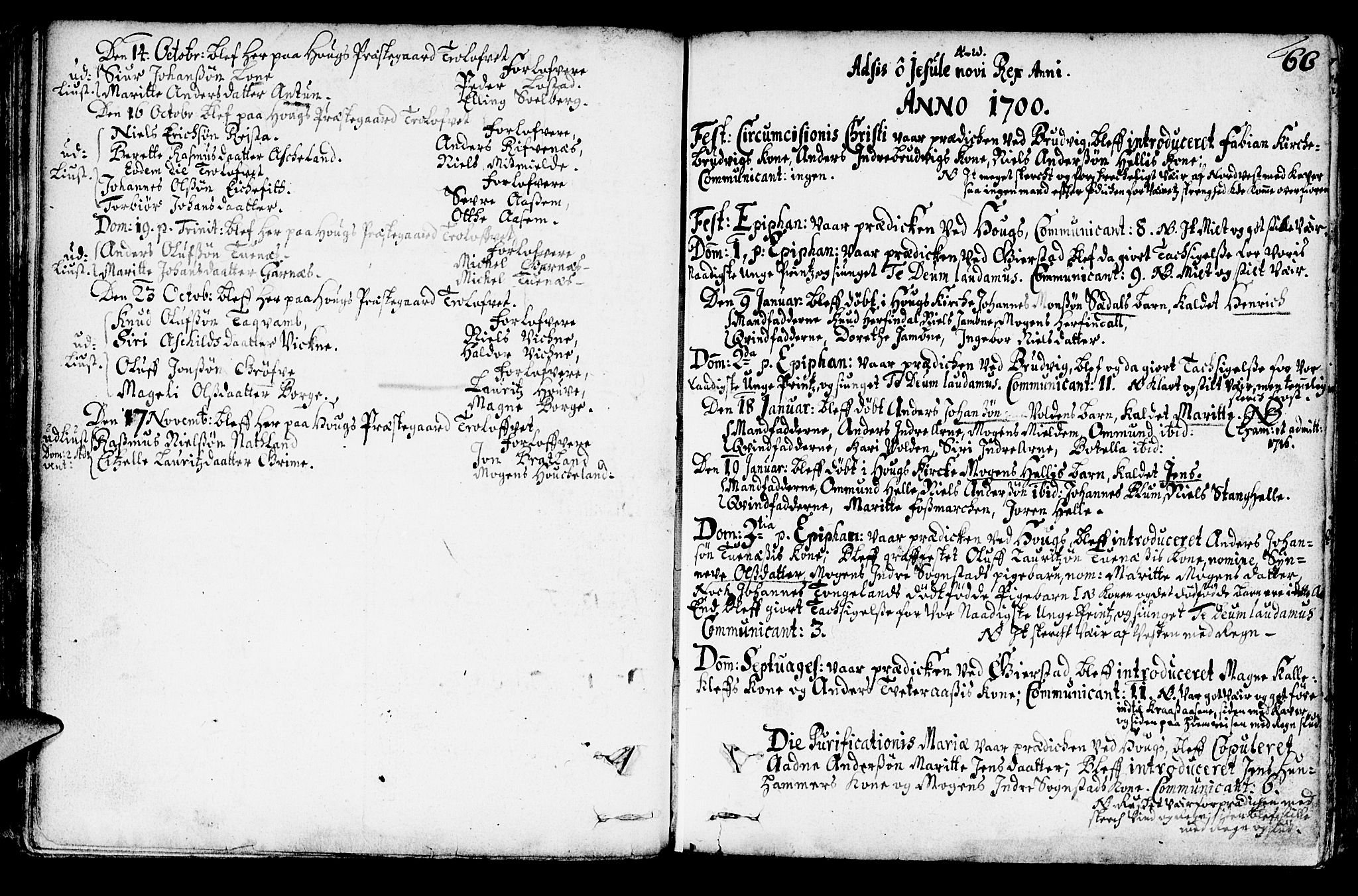 Haus sokneprestembete, AV/SAB-A-75601/H/Haa: Parish register (official) no. A 1, 1691-1712, p. 66