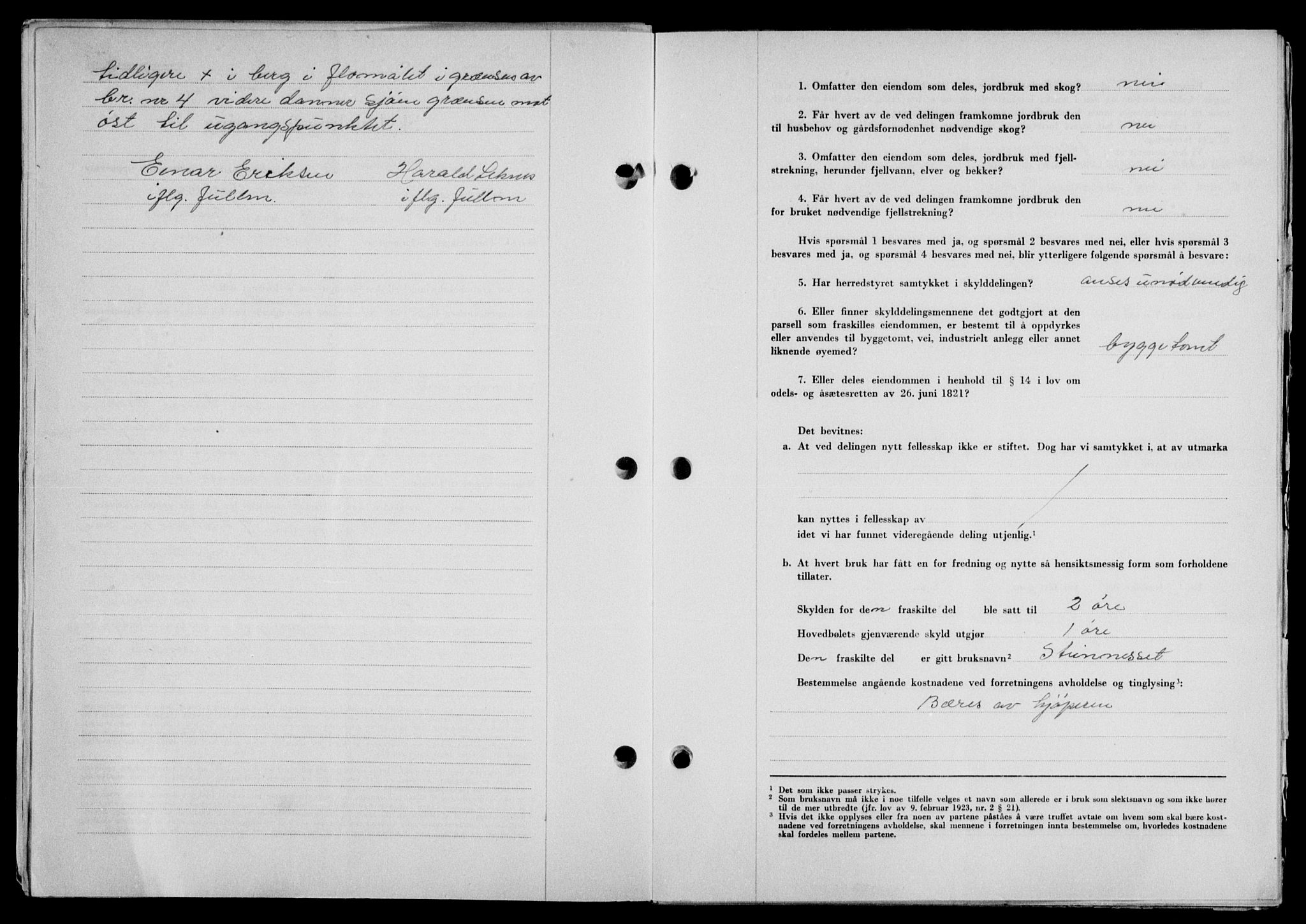 Lofoten sorenskriveri, SAT/A-0017/1/2/2C/L0018a: Mortgage book no. 18a, 1948-1948, Diary no: : 488/1948