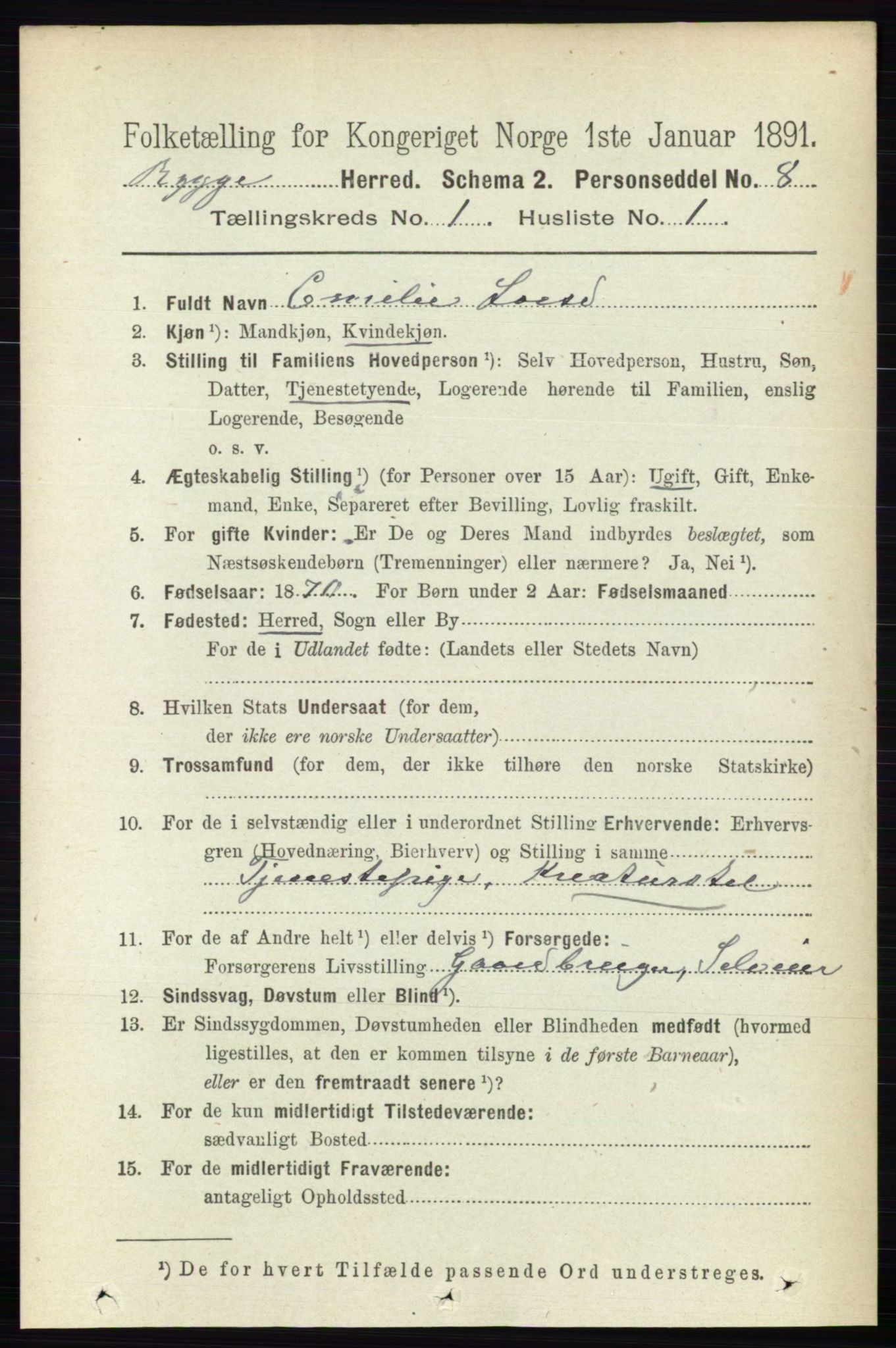 RA, 1891 census for 0136 Rygge, 1891, p. 170