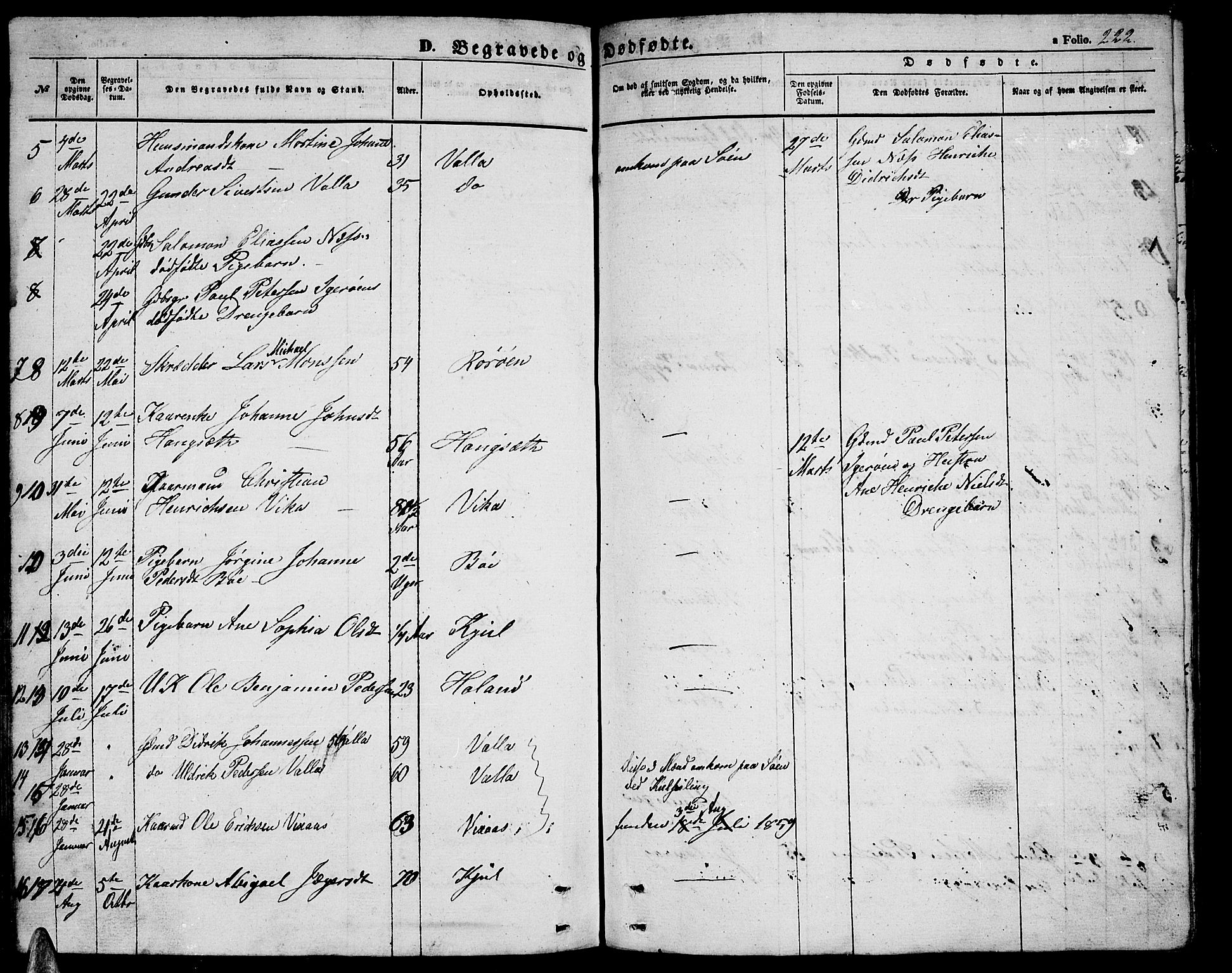 Ministerialprotokoller, klokkerbøker og fødselsregistre - Nordland, AV/SAT-A-1459/816/L0251: Parish register (copy) no. 816C01, 1852-1870, p. 222