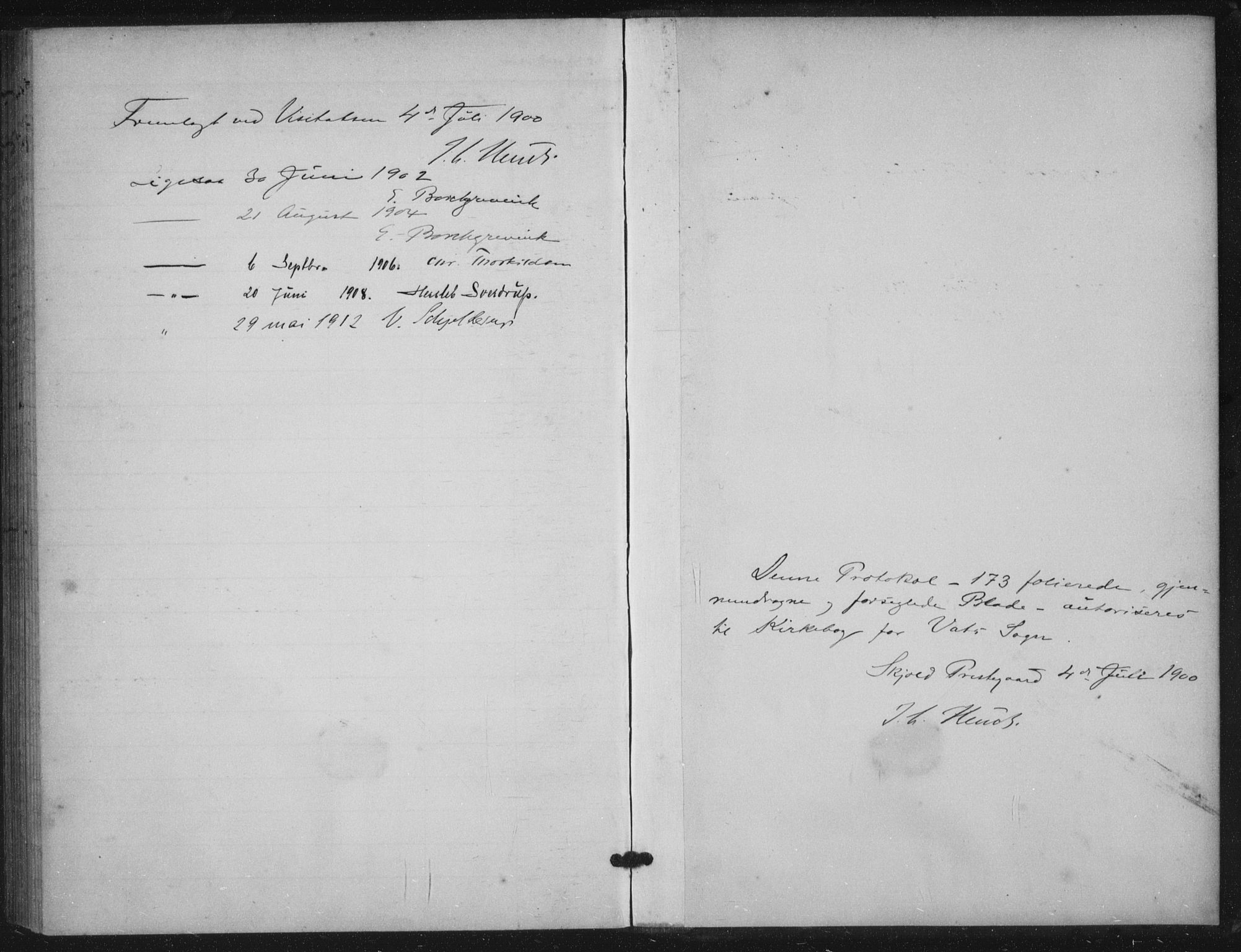Skjold sokneprestkontor, SAST/A-101847/H/Ha/Haa/L0012: Parish register (official) no. A 12, 1899-1915