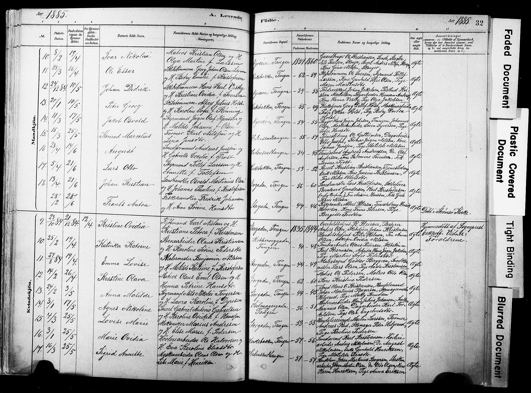 Strømsø kirkebøker, SAKO/A-246/F/Fb/L0006: Parish register (official) no. II 6, 1879-1910, p. 32