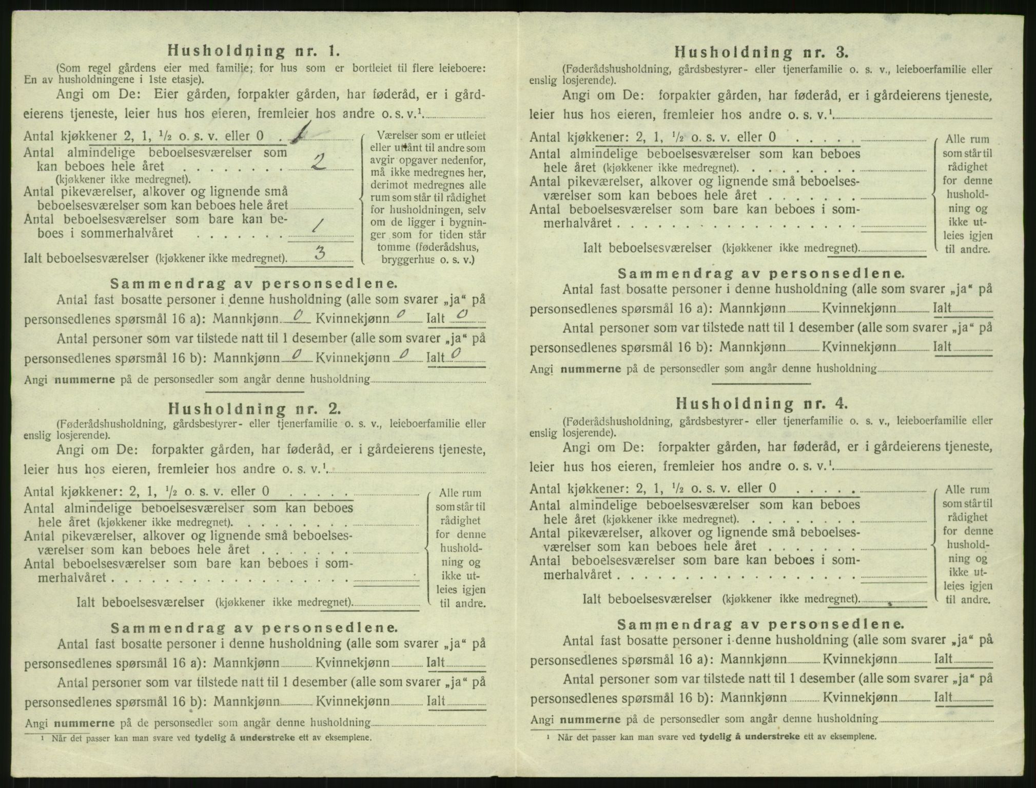 SAT, 1920 census for Vestnes, 1920, p. 1132