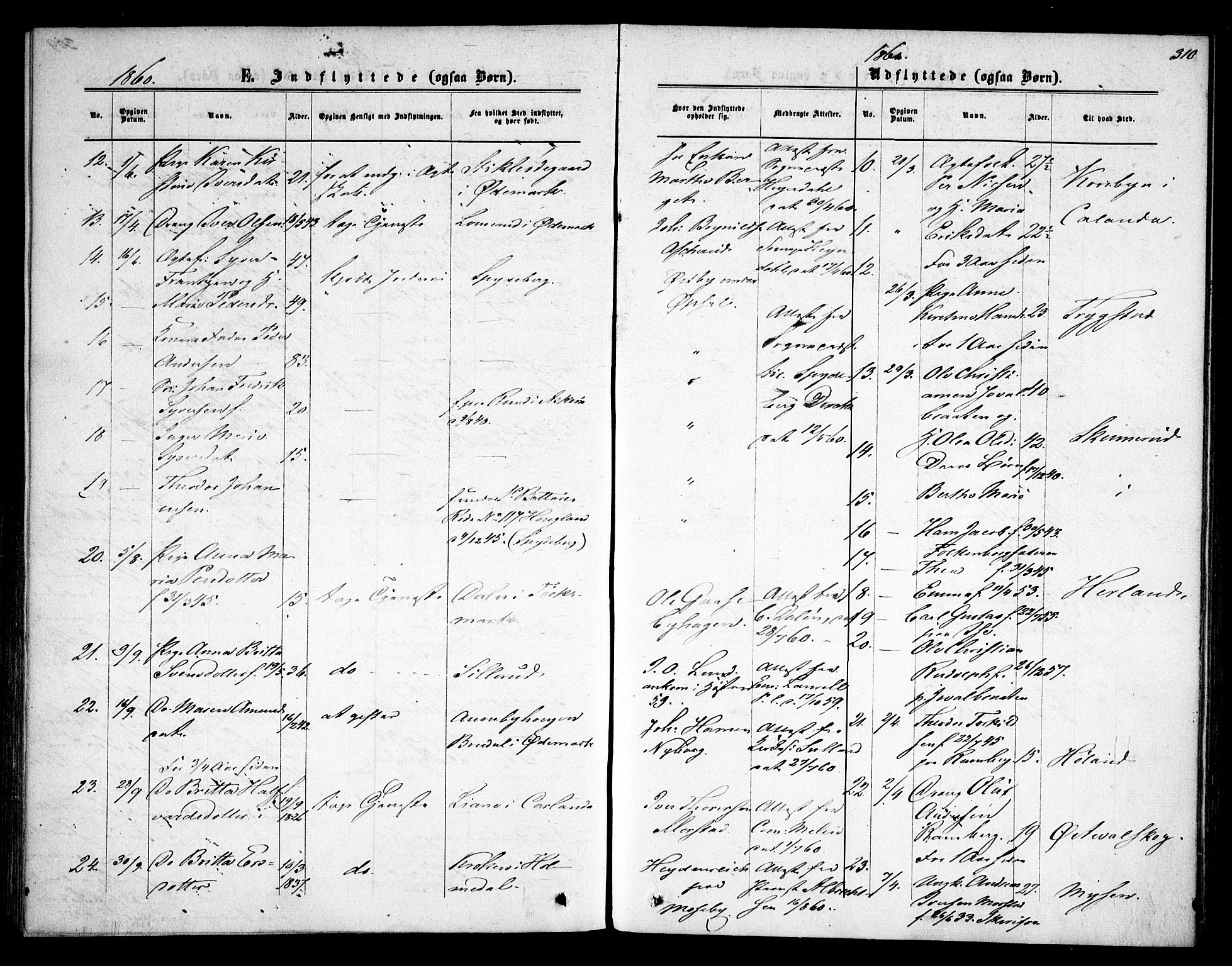 Rødenes prestekontor Kirkebøker, AV/SAO-A-2005/F/Fa/L0007: Parish register (official) no. I 7, 1860-1869, p. 310