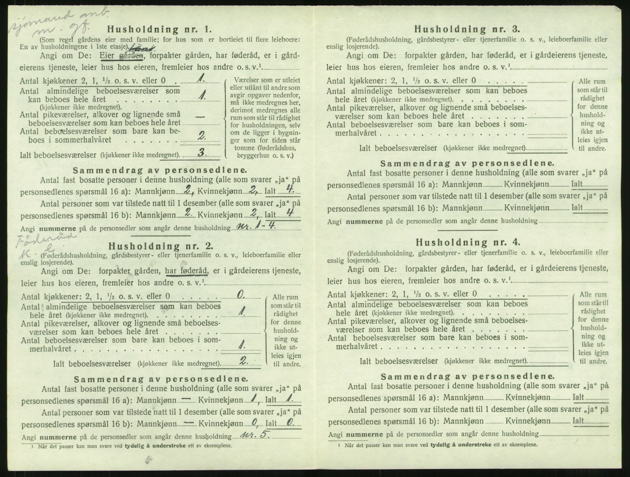 SAT, 1920 census for Aure, 1920, p. 679