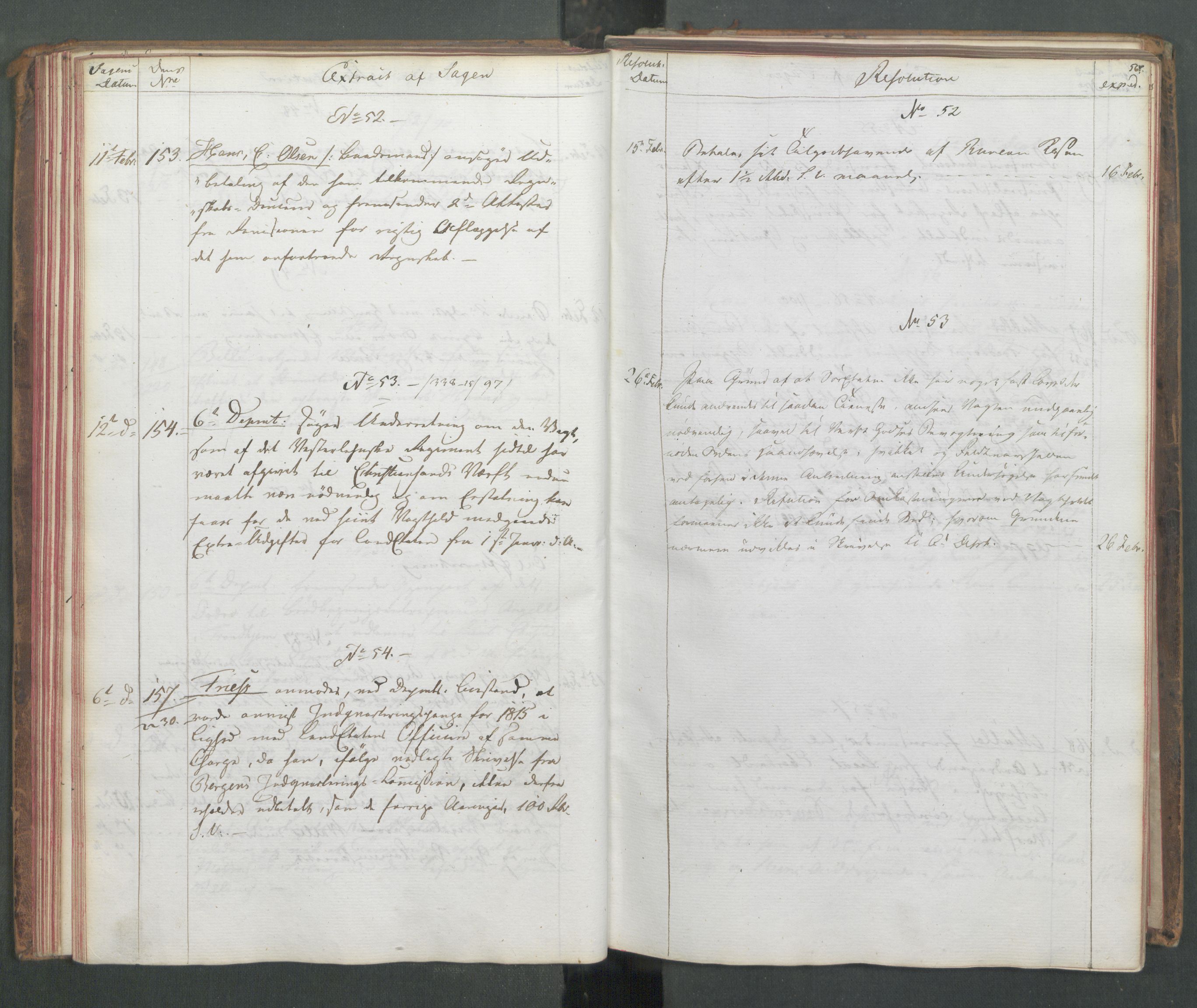 Marinedepartementet/ Marine- og postdepartementet, AV/RA-RAFA-3792/C/L0003: 7de Departements Journal, 1815-1816, p. 56