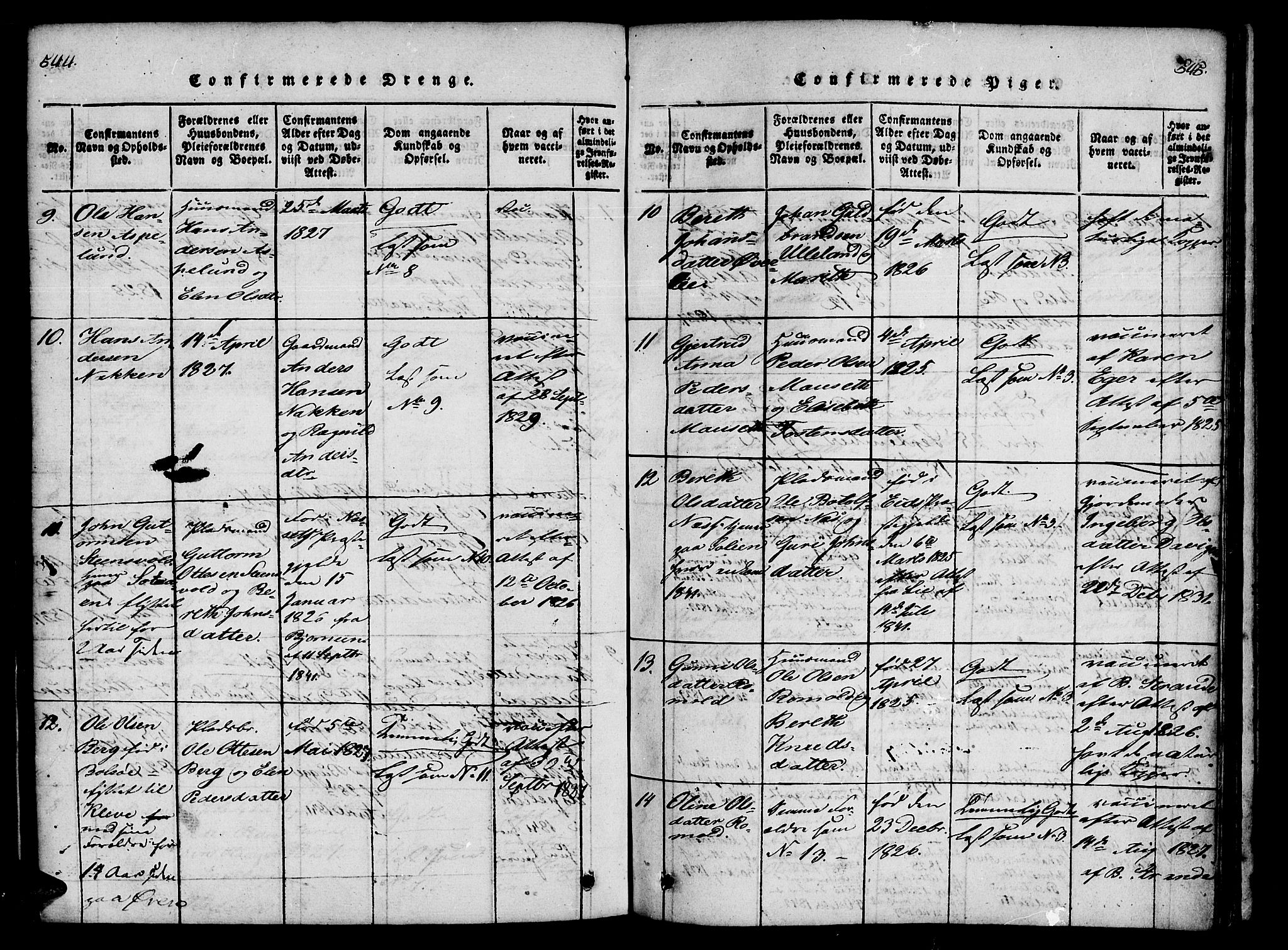 Ministerialprotokoller, klokkerbøker og fødselsregistre - Møre og Romsdal, AV/SAT-A-1454/557/L0679: Parish register (official) no. 557A01, 1818-1843, p. 544-545