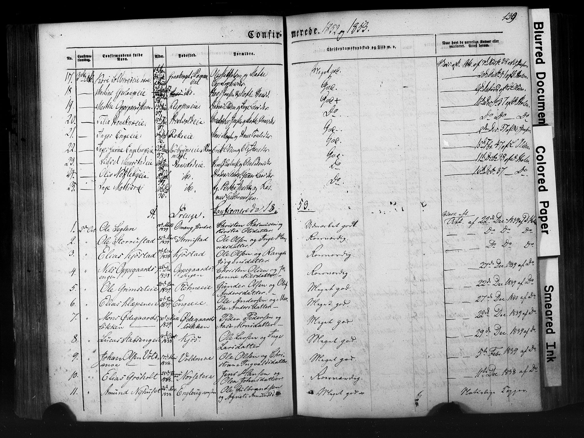 Løten prestekontor, SAH/PREST-022/K/Ka/L0007: Parish register (official) no. 7, 1850-1859, p. 139