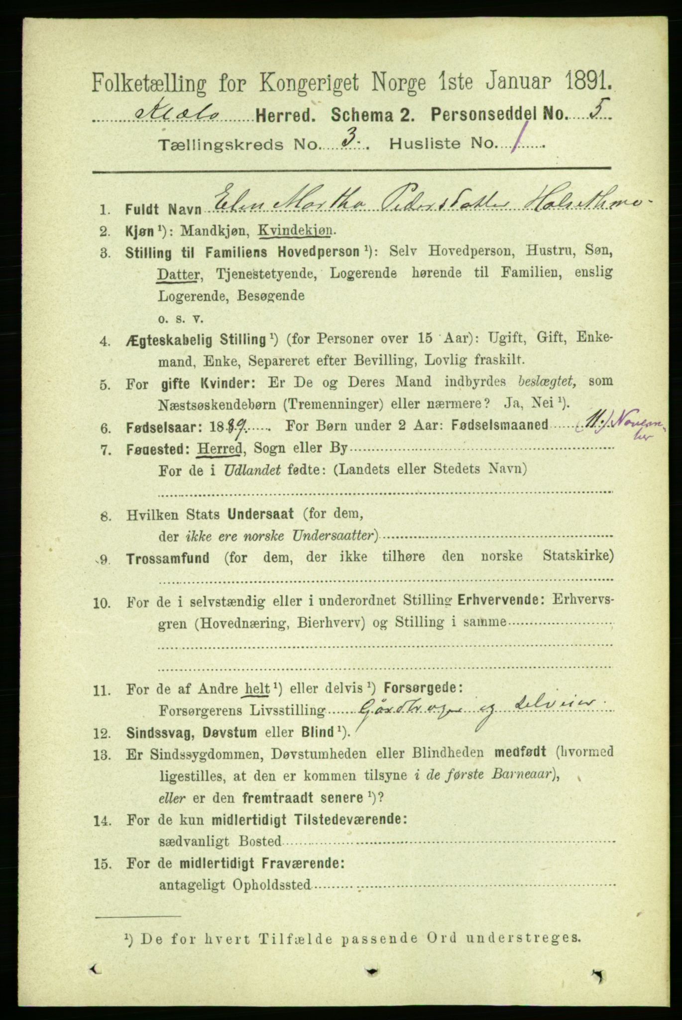 RA, 1891 census for 1662 Klæbu, 1891, p. 386