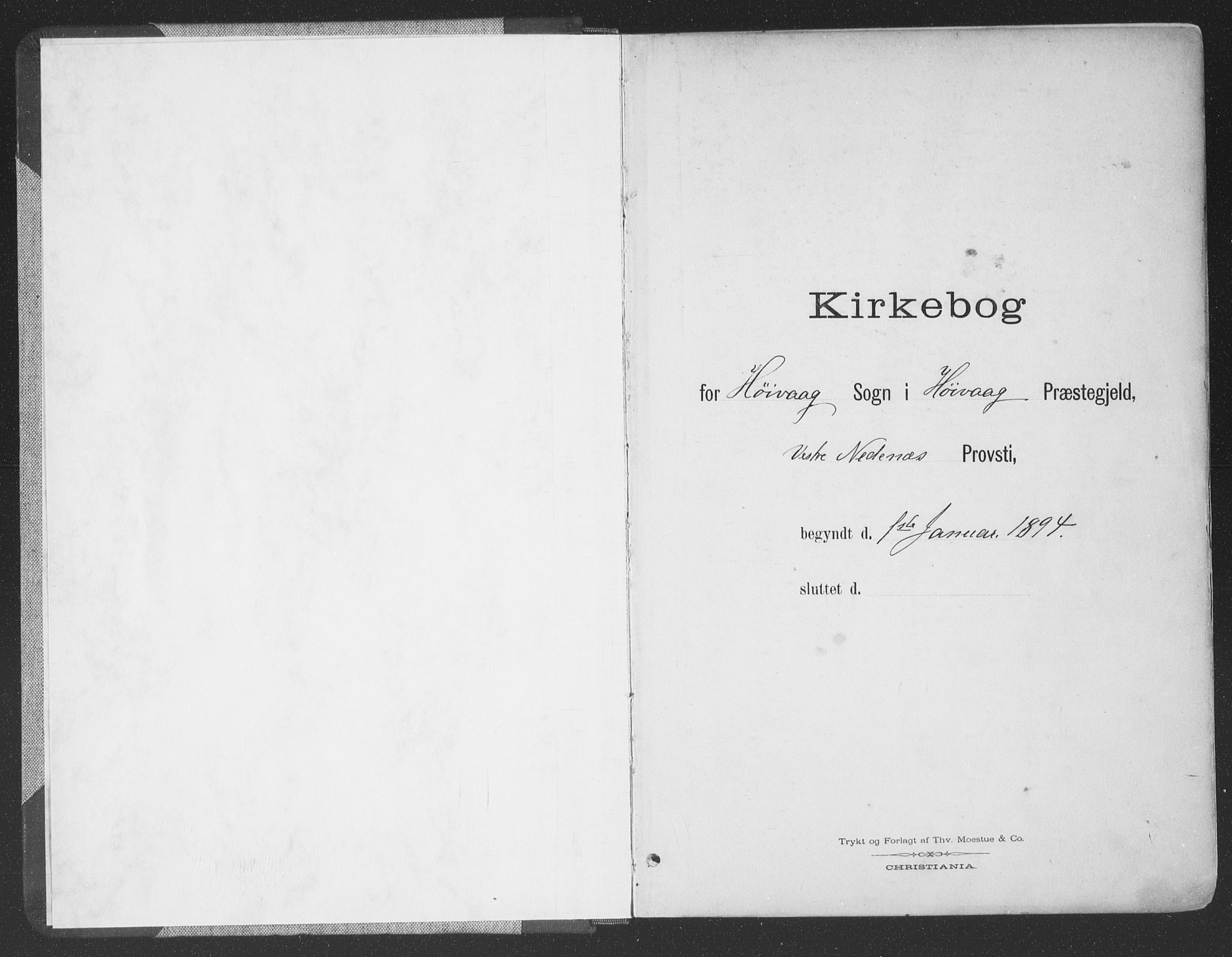 Høvåg sokneprestkontor, AV/SAK-1111-0025/F/Fa/L0006: Parish register (official) no. A 6, 1894-1923