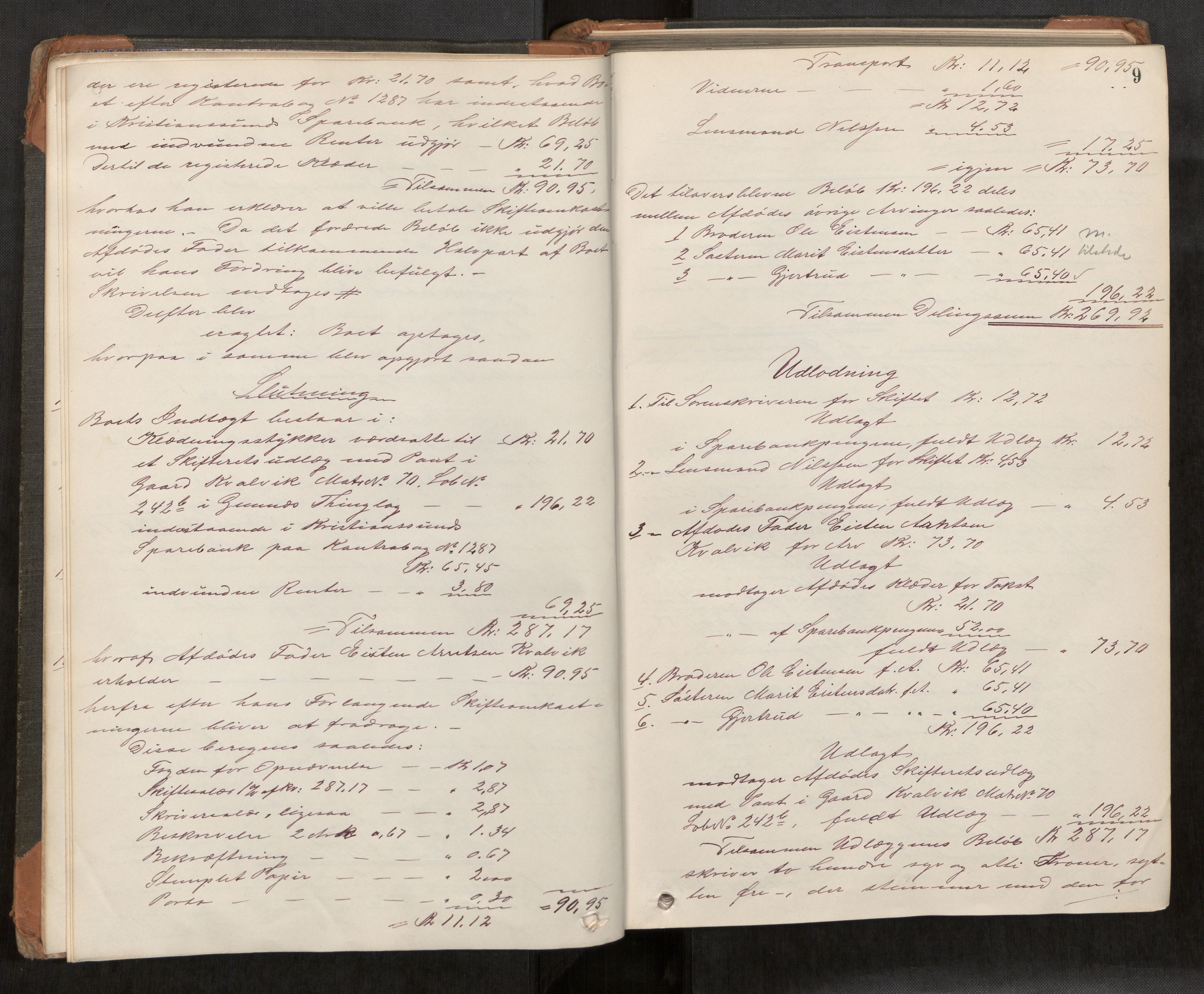 Nordmøre sorenskriveri, AV/SAT-A-4132/1/3/3A/L0040: Utlodningsprotokoll nr 09, 1885-1890, p. 9