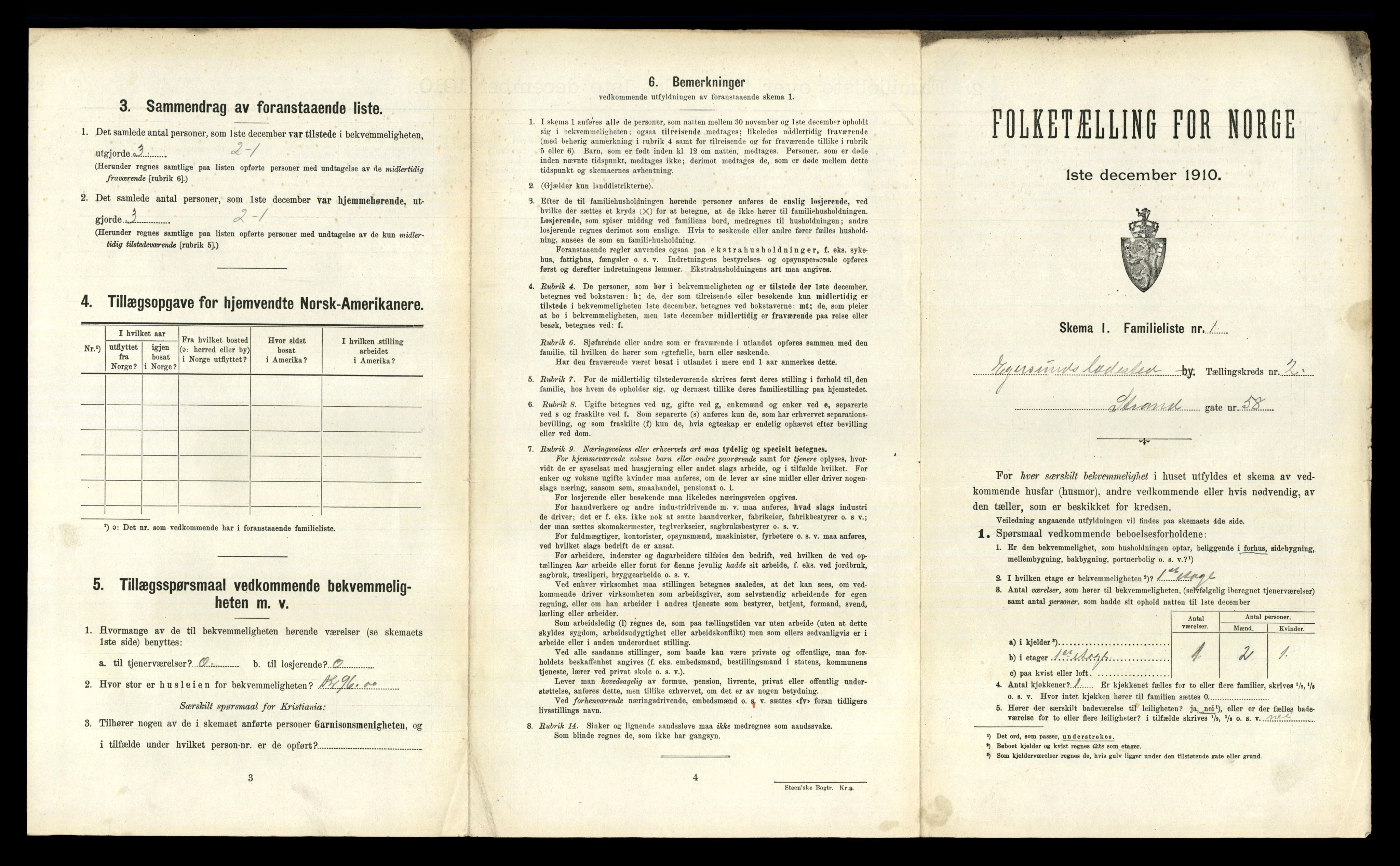 RA, 1910 census for Egersund, 1910, p. 417