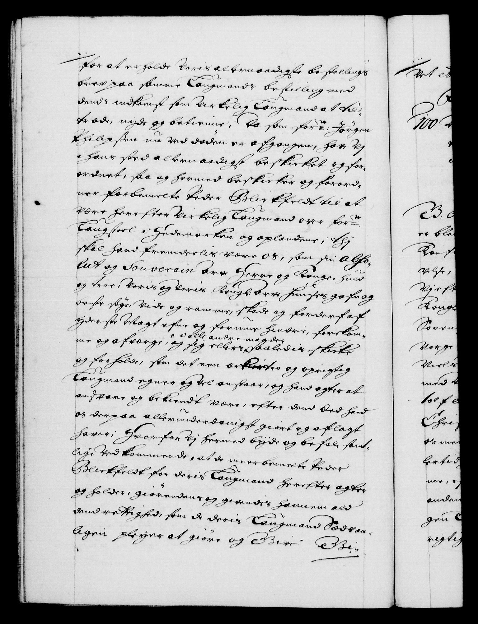 Danske Kanselli 1572-1799, AV/RA-EA-3023/F/Fc/Fca/Fcaa/L0016: Norske registre (mikrofilm), 1692-1697, p. 362b