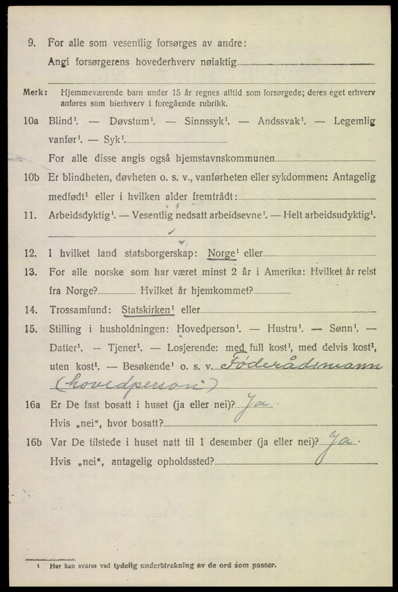 SAH, 1920 census for Nord-Fron, 1920, p. 7503