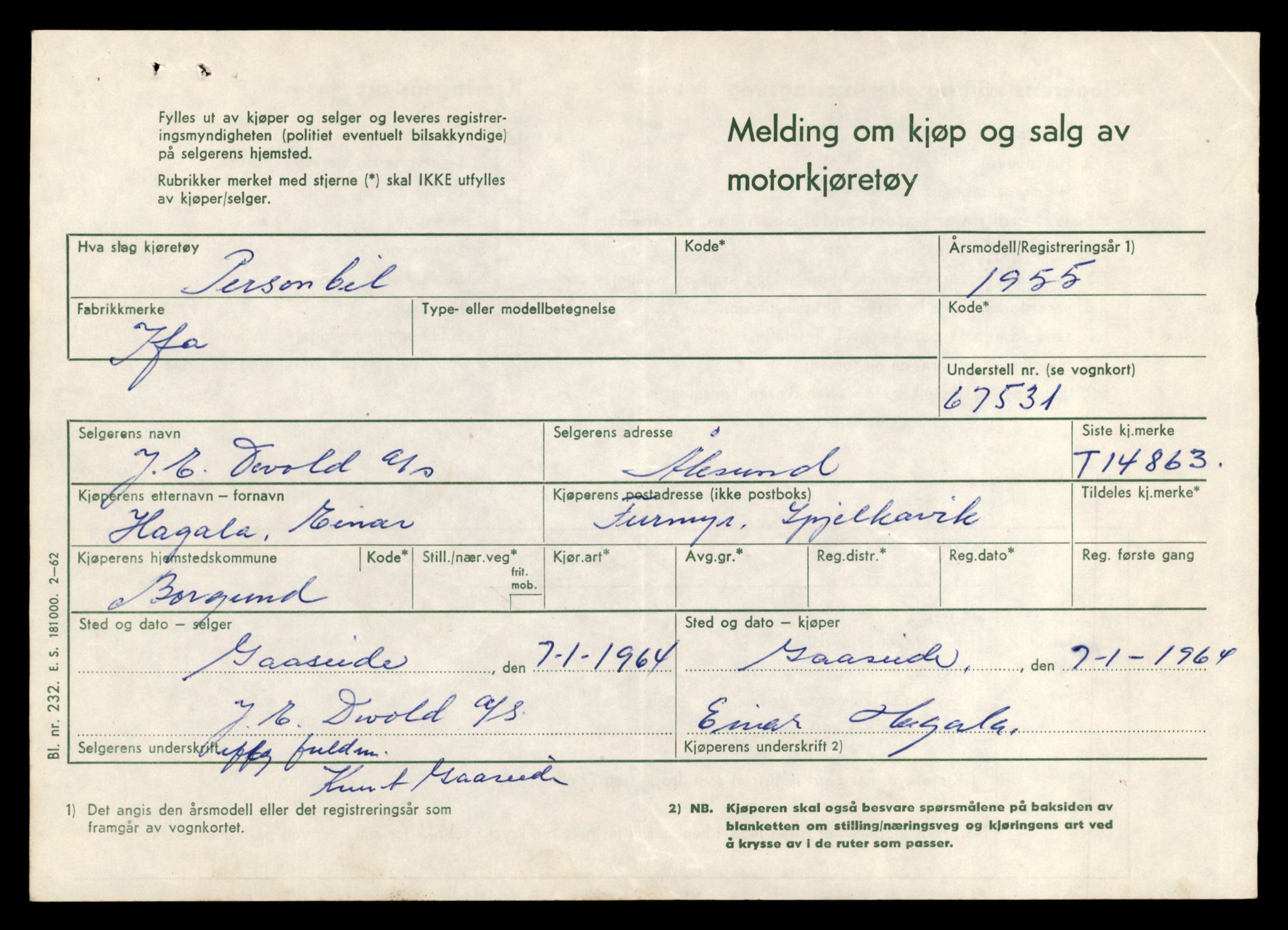 Møre og Romsdal vegkontor - Ålesund trafikkstasjon, AV/SAT-A-4099/F/Fe/L0048: Registreringskort for kjøretøy T 14721 - T 14863, 1927-1998, p. 3275