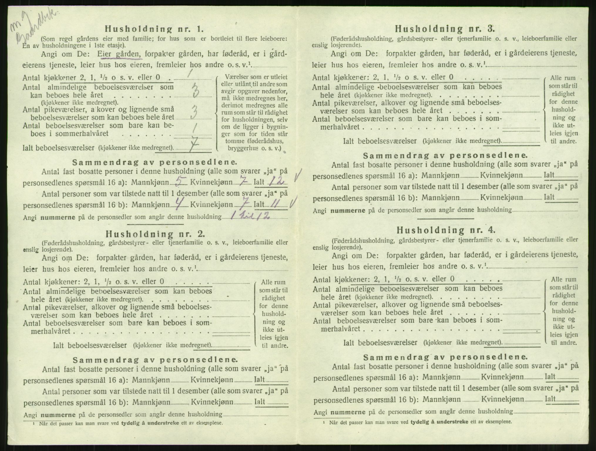 SAT, 1920 census for Sunndal, 1920, p. 501