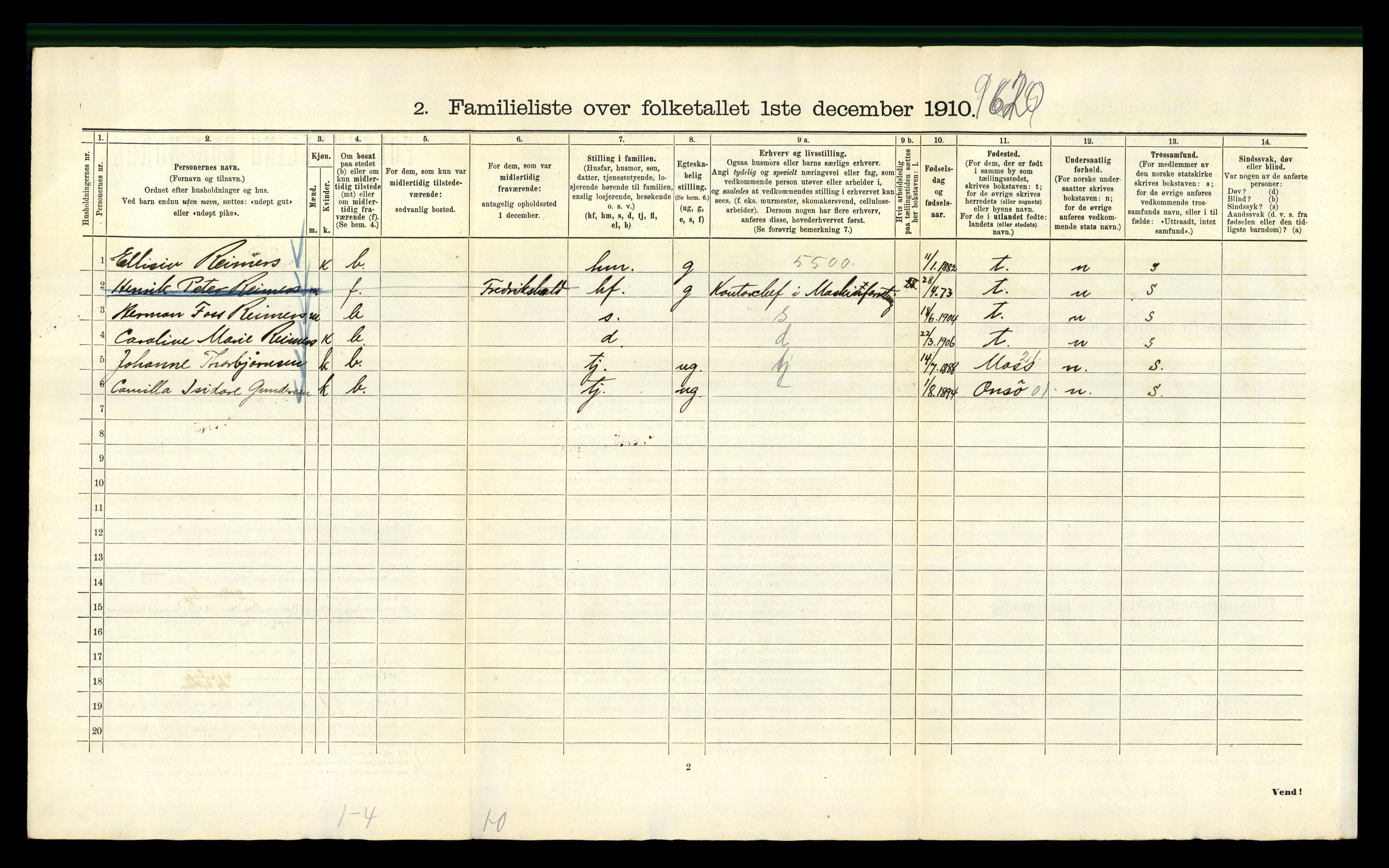 RA, 1910 census for Kristiania, 1910, p. 85204