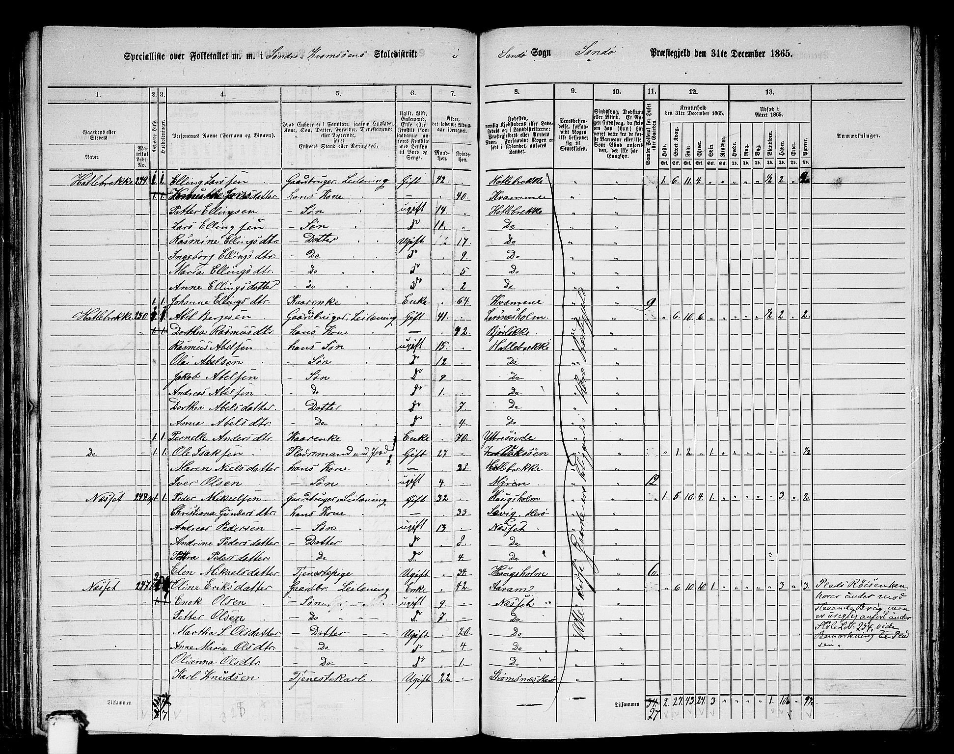 RA, 1865 census for Herøy, 1865, p. 151